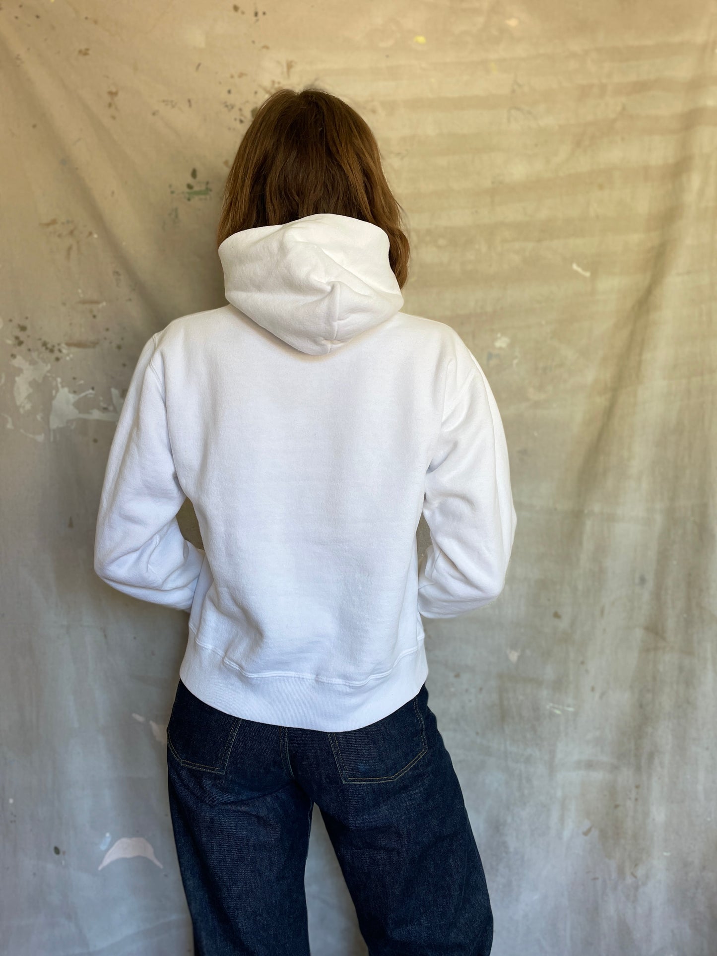 90s Blank White Hoodie