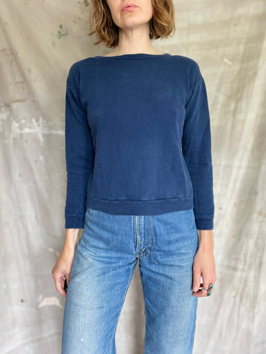 70s Blank Navy Blue Sweatshirt