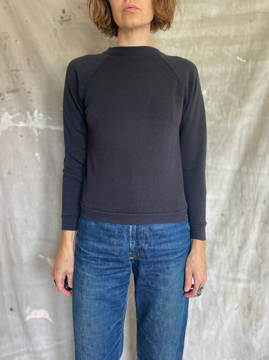 80s Blank Black Sweatshirt