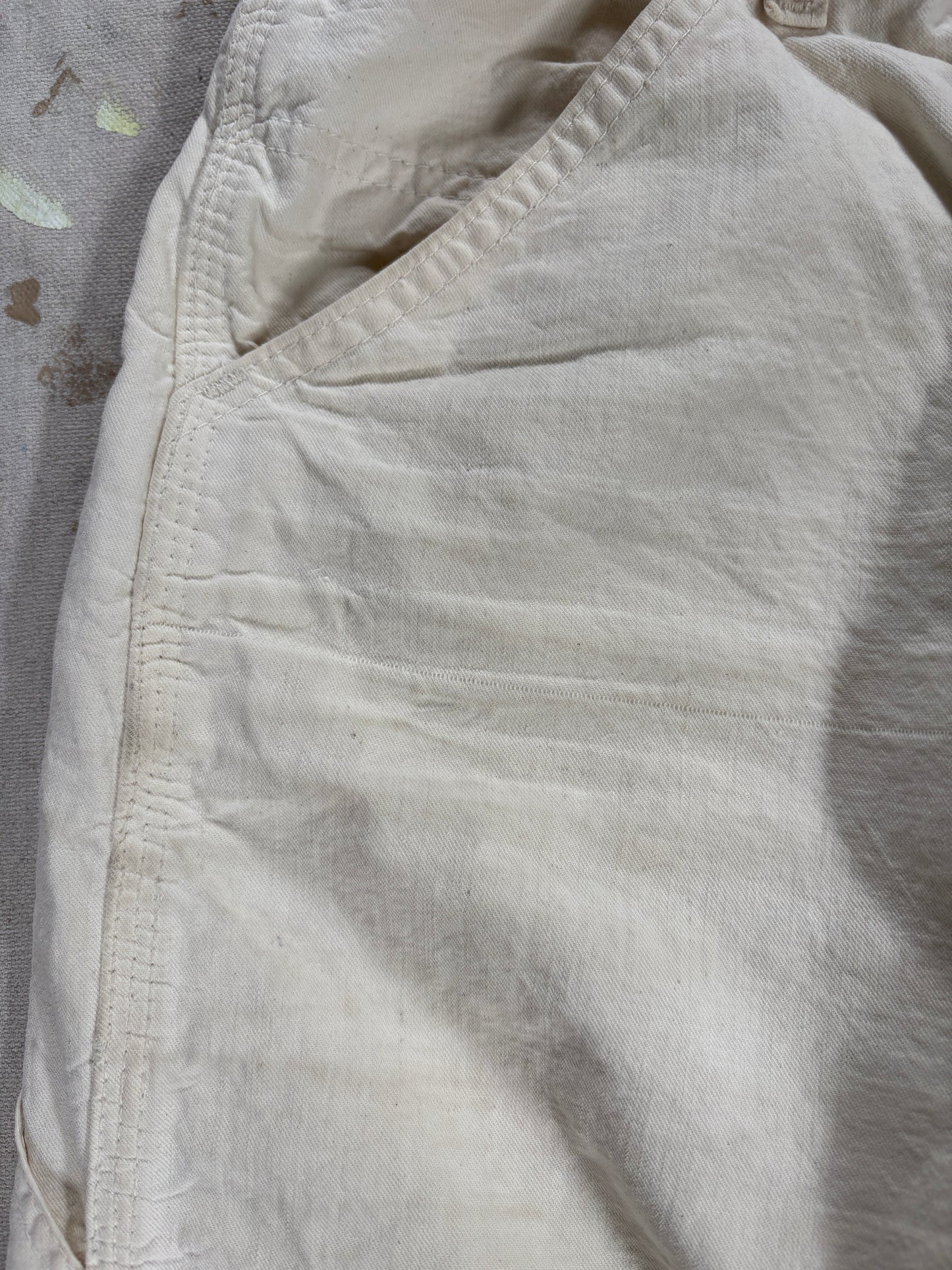 Vintage 70s Ecru Lee Painter Pants