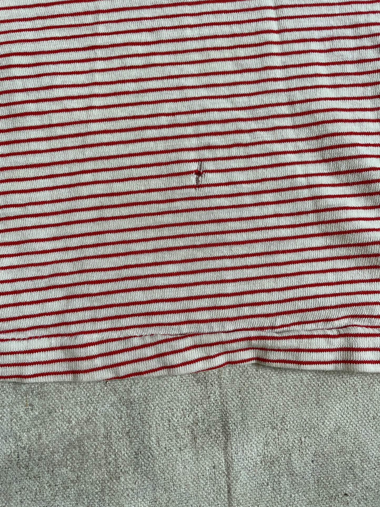 70s Lutheran Camping Micro Stripe Tee