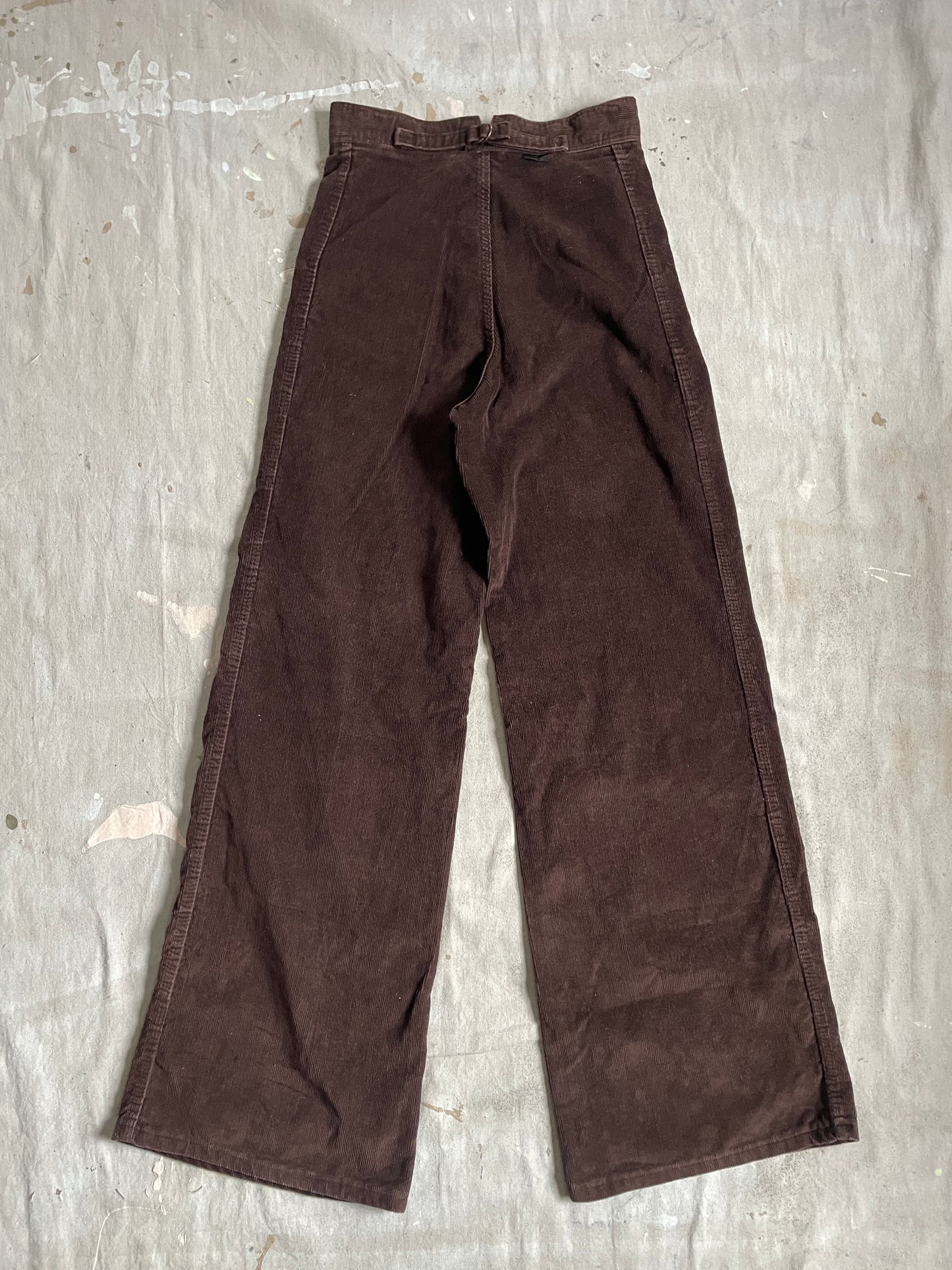 70s Wrangler Brown Wide Leg Corduroy Pants