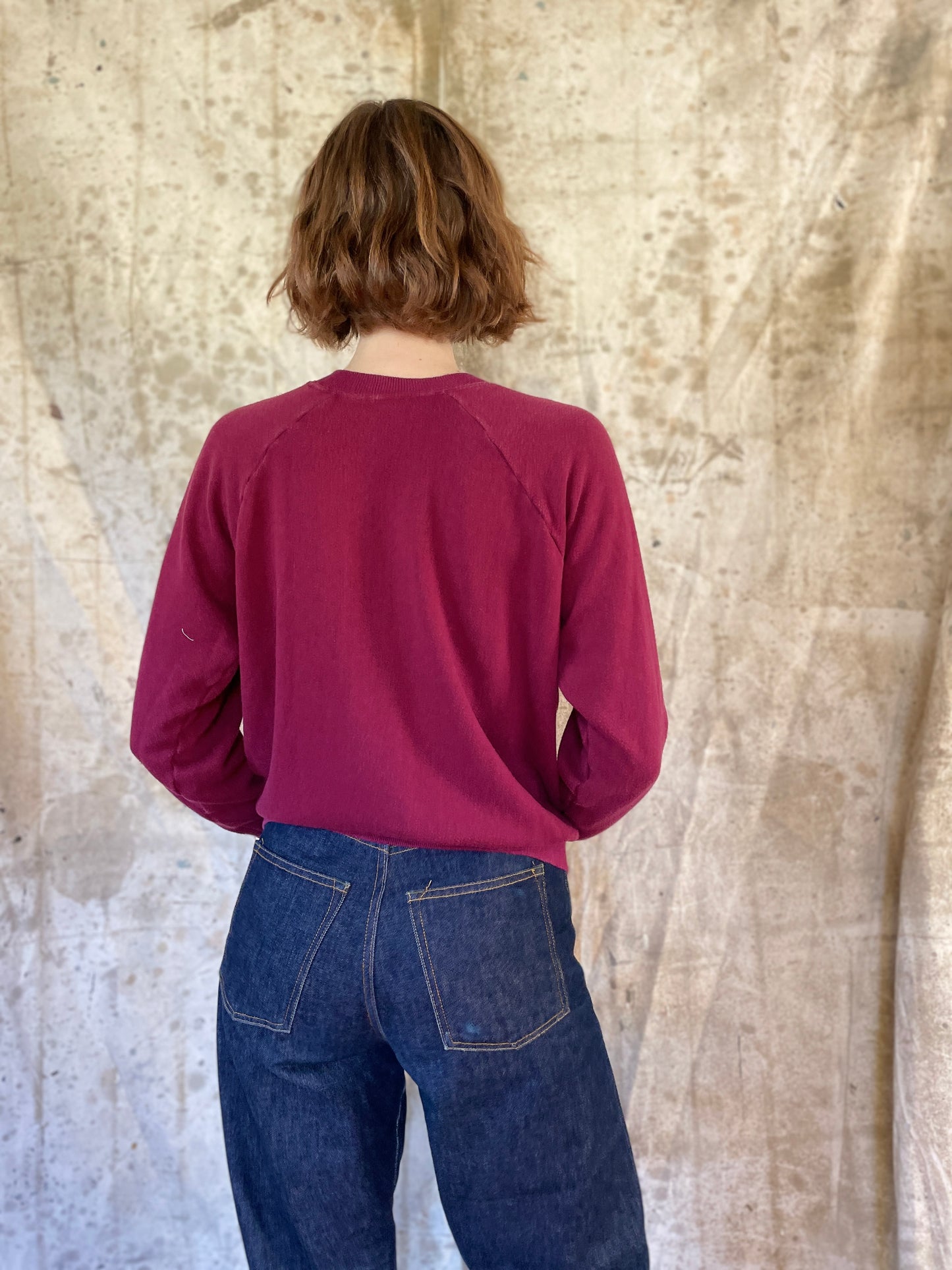 80s Blank Maroon Sweatshirt