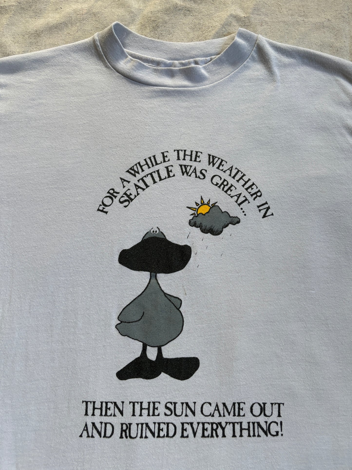 Vintage 80s Seattle Rain Humor Tee