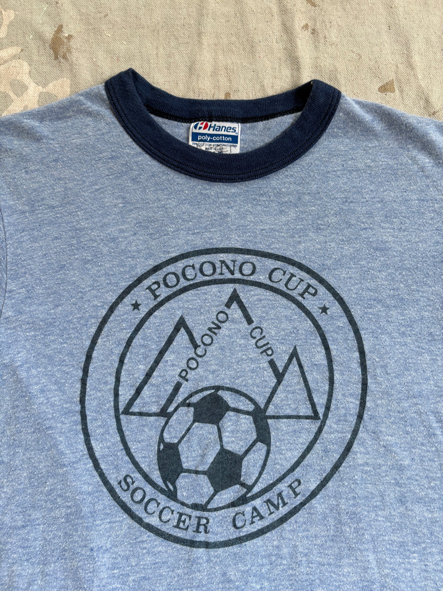 80s Pocono Cup Soccer Camp Ringer Tee