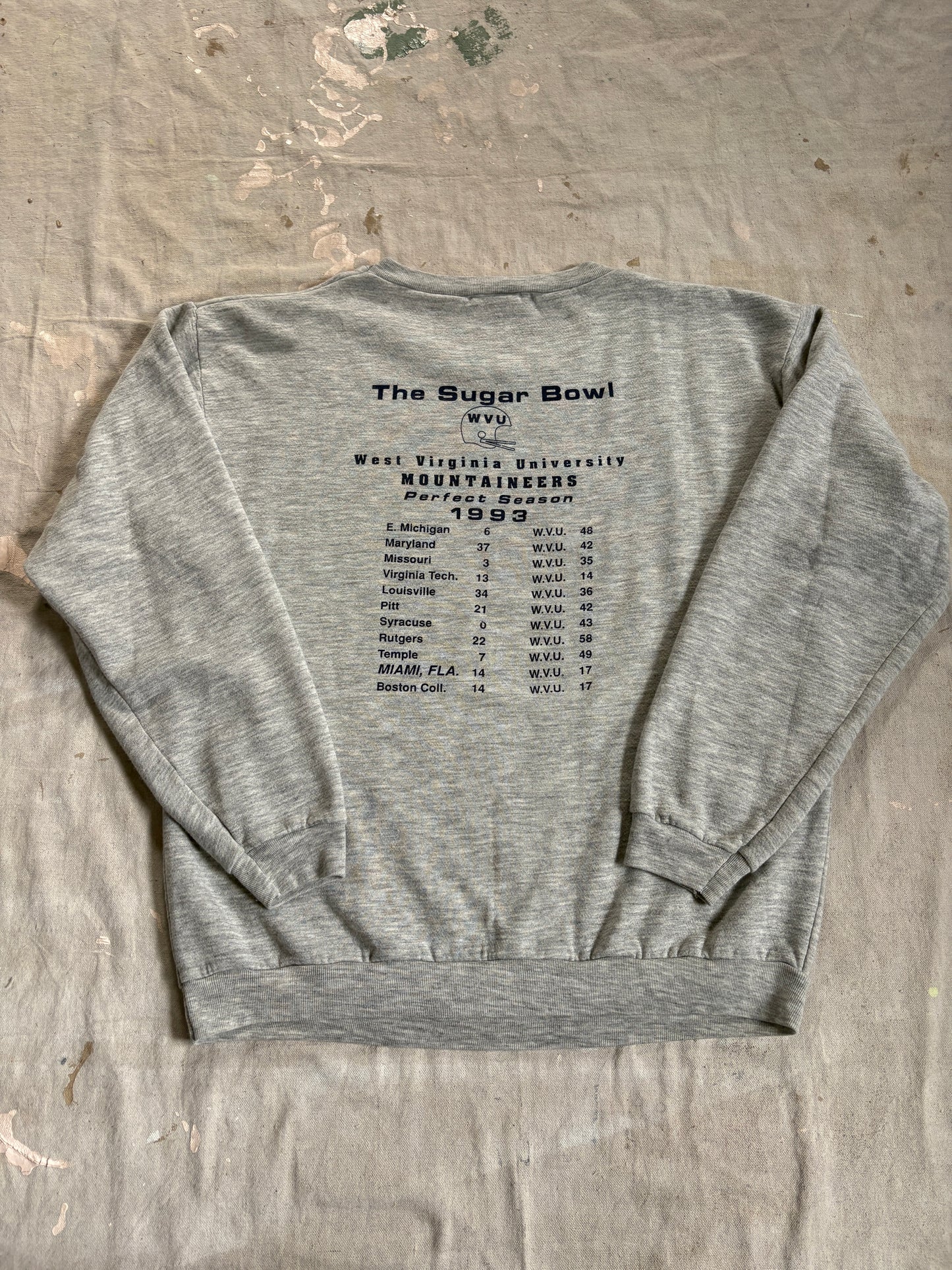 Vintage 90s West Virginia Mountaineers 1993 Sugar Bowl Sweatshirt