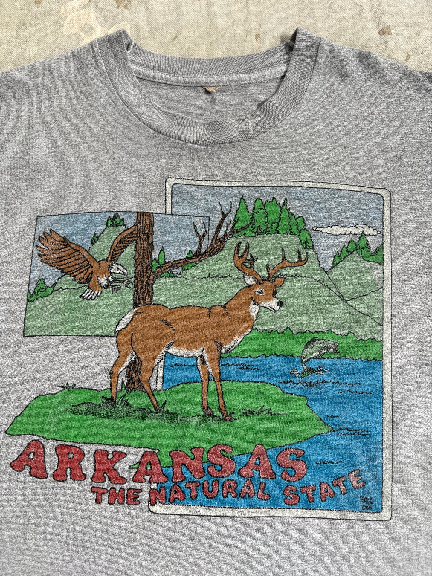 Vintage 80s Arkansas The Natural State Tee
