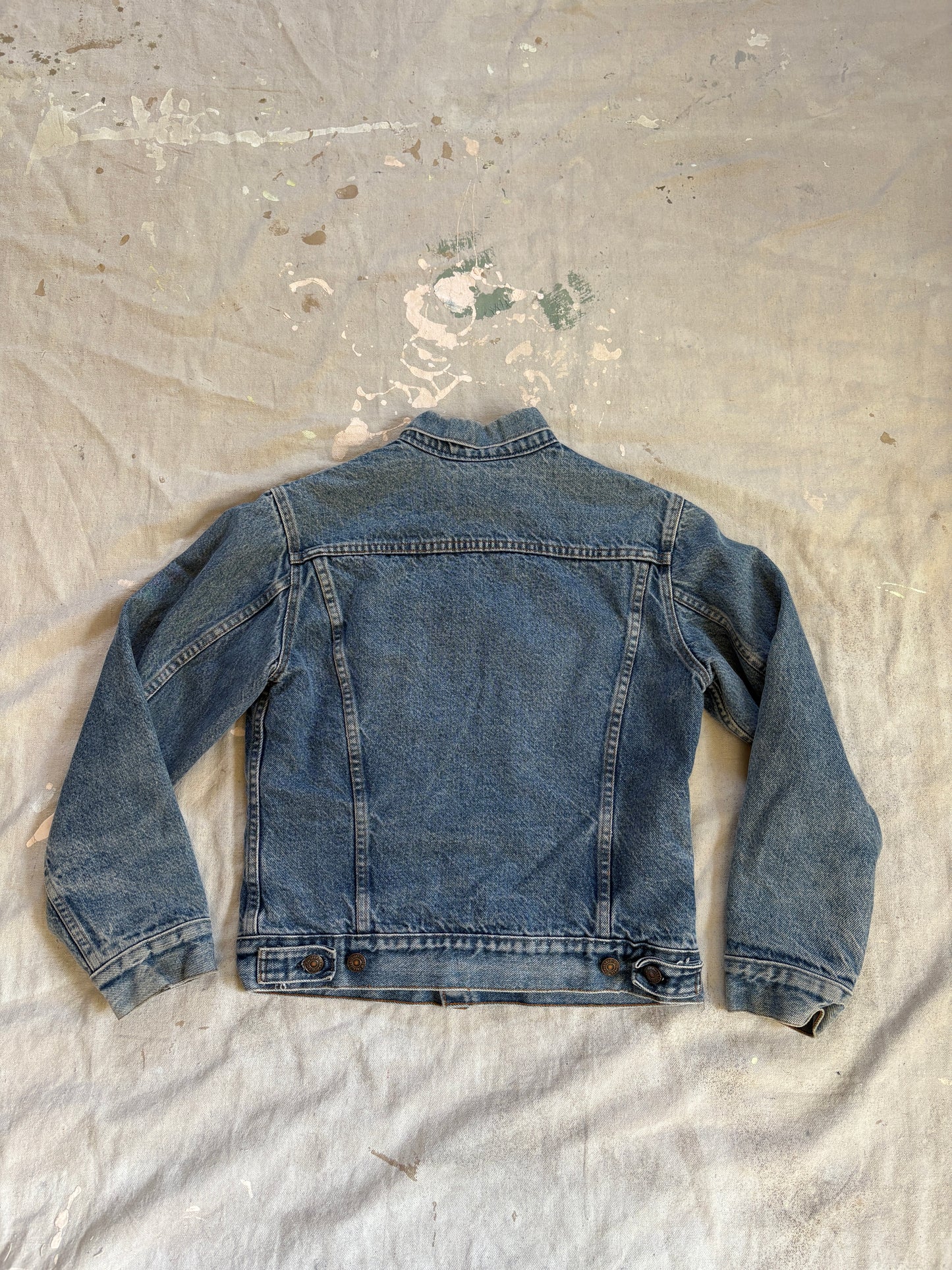80s Buffalo Plaid Flannel Lined Levi’s Trucker Jean Jacket