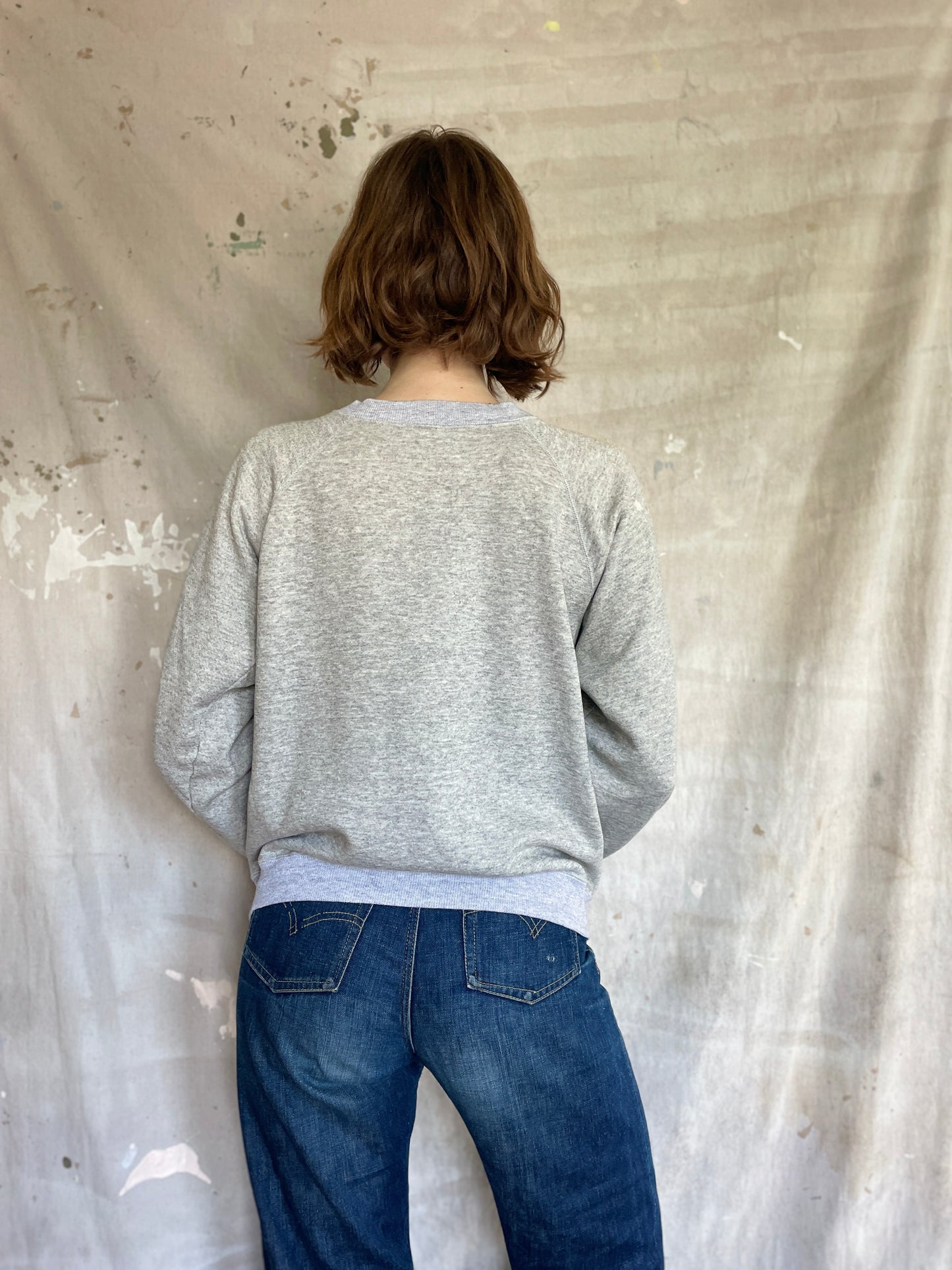80s Blank Heather Grey Sweatshirt