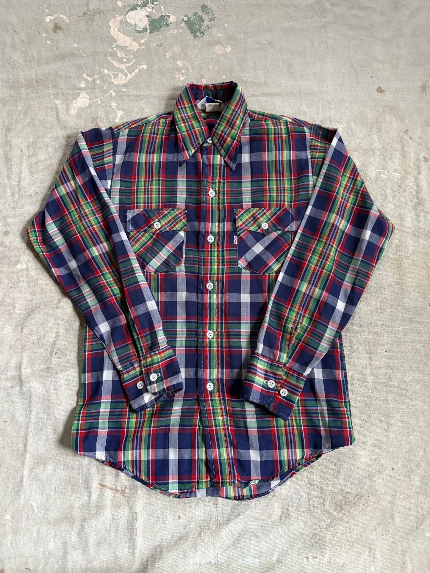 Vintage 80s Levi’s Plaid Button Down Shirt