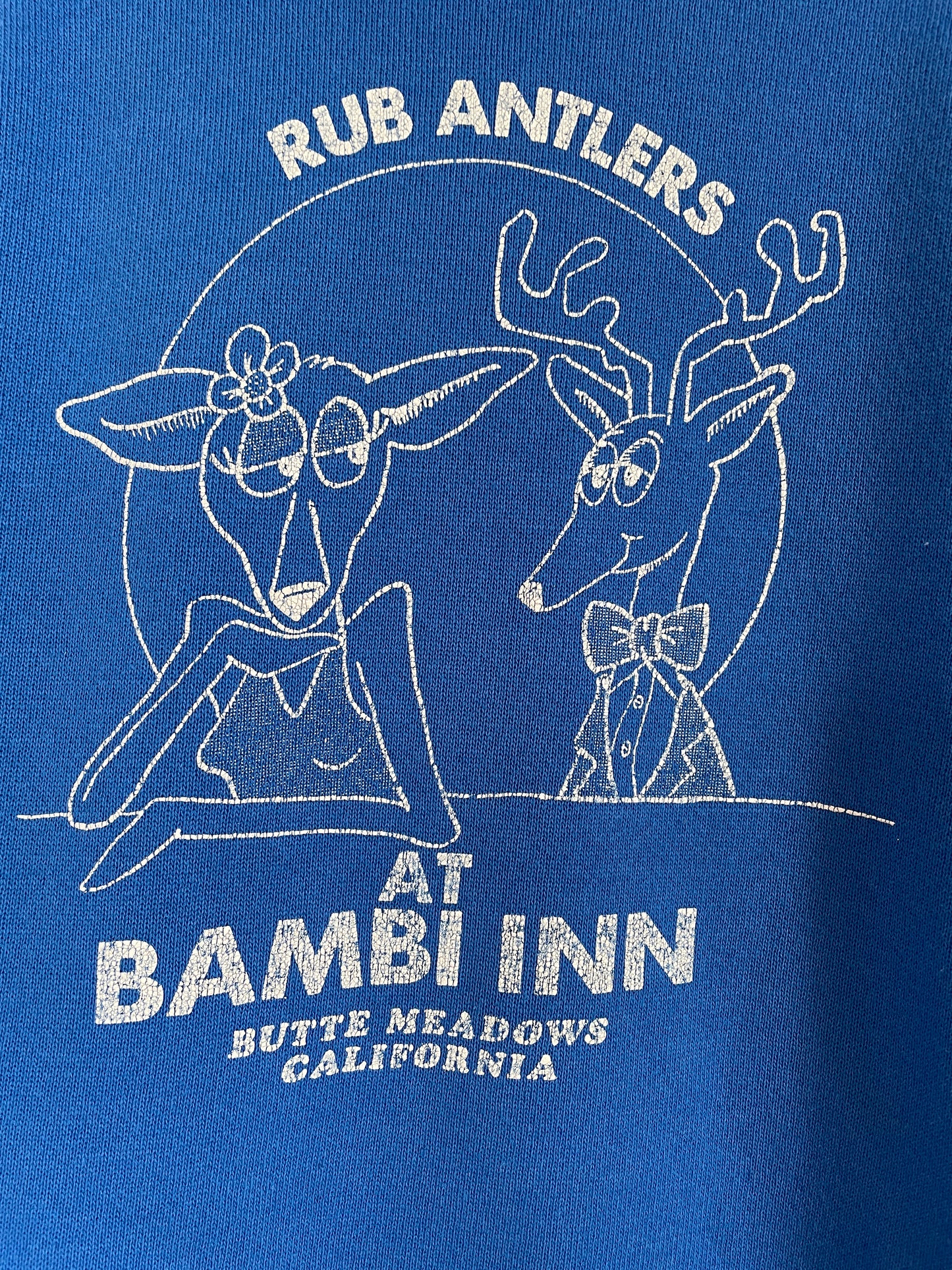 80s Rub Antlers At Bambi Inn Sweatshirt