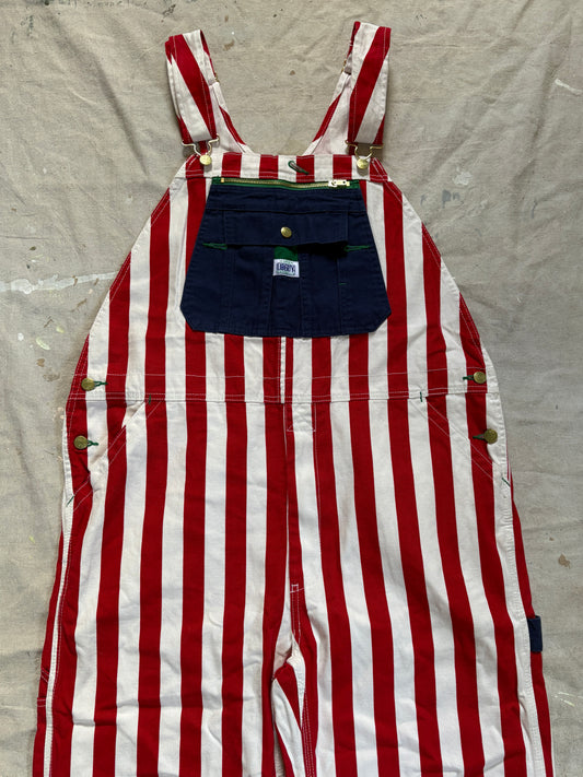 Y2K Liberty Striped Overalls