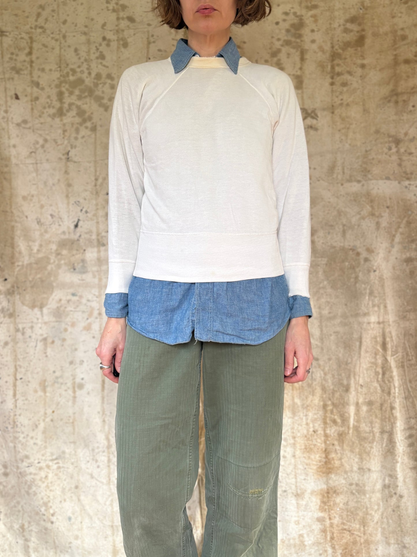 Vintage 60s Blank Off White Sweatshirt