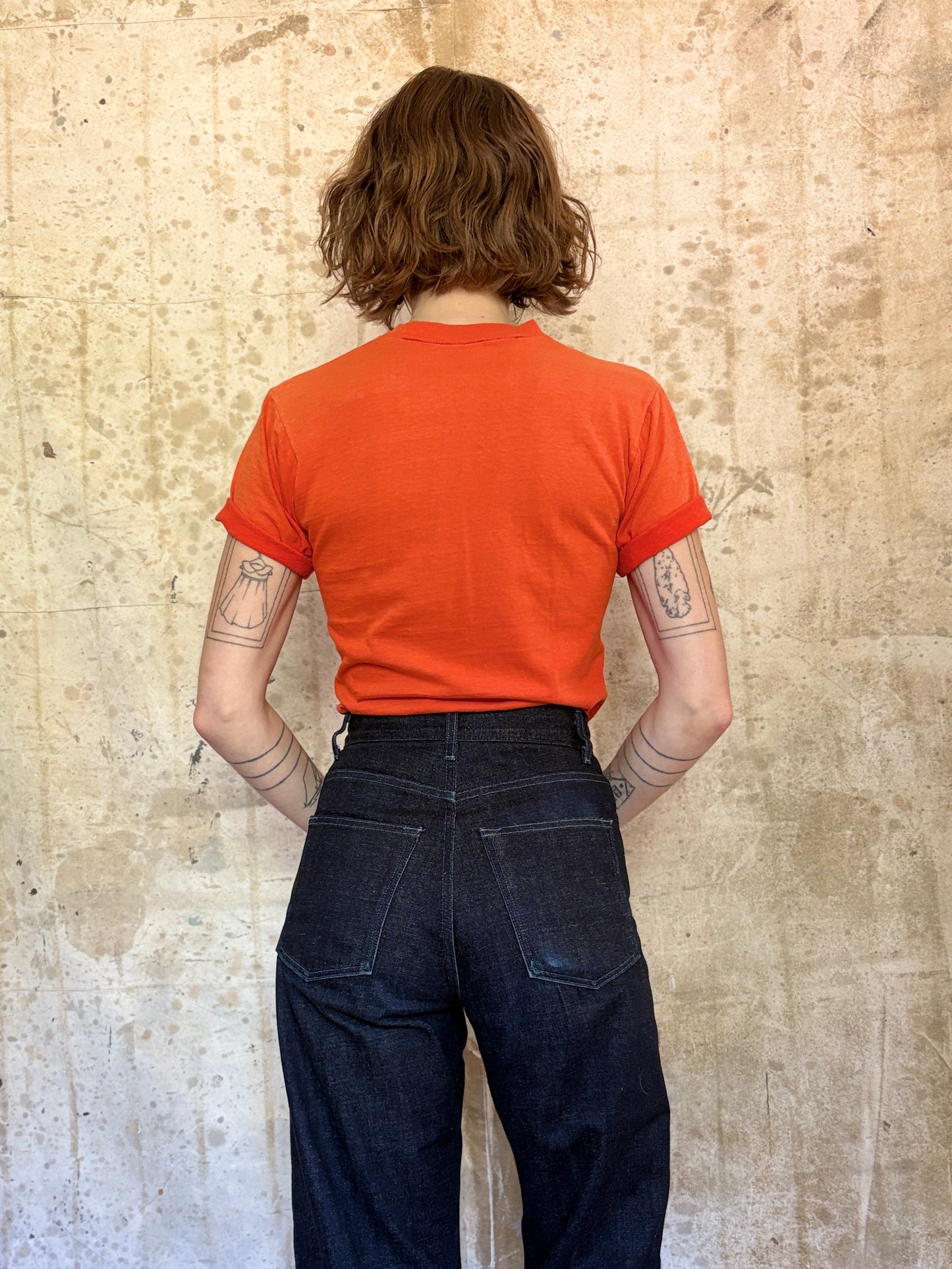70s Blank Faded Orange Pocket Tee