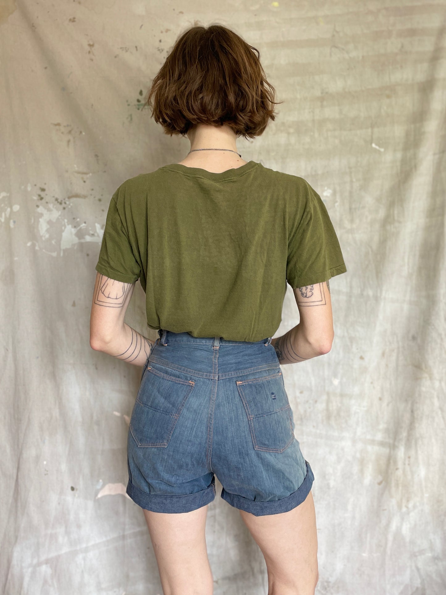 70s Blank Army Green Tee