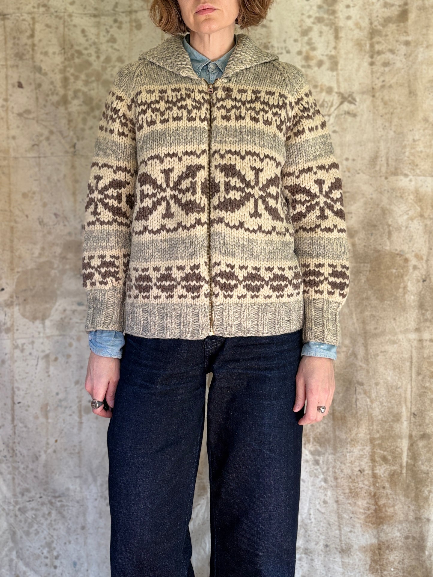 60s Cowichan Style Sweater