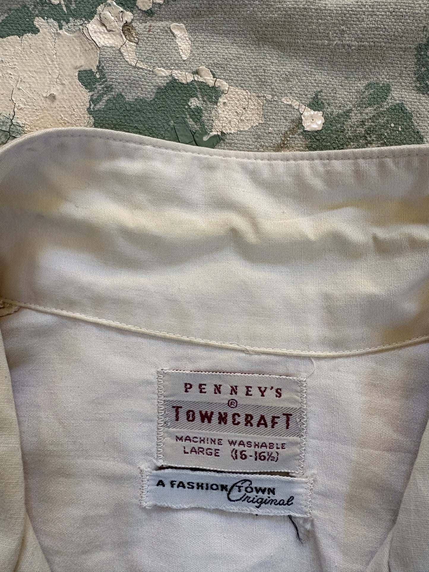 Vintage 60s Penneys Loop Collar Gingham Short Sleeve Shirt