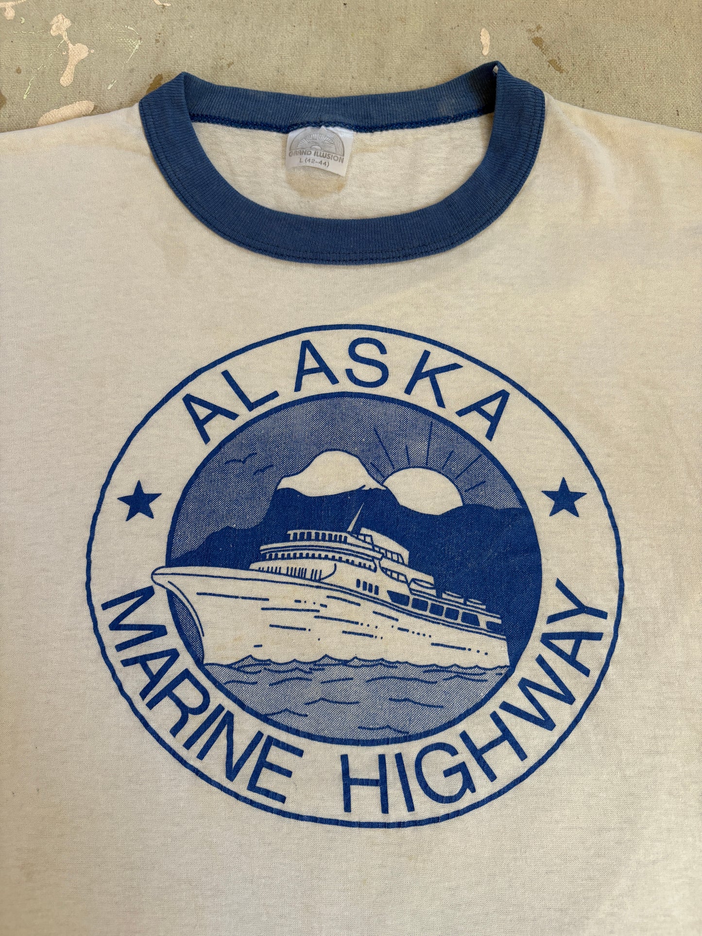 80s Alaska Marine Highway Ringer Tee