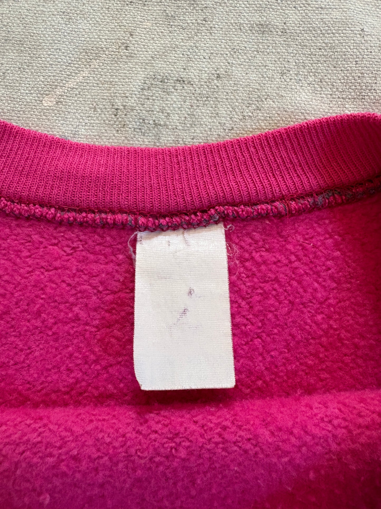 Vintage 80s Blank Bright Pink Sweatshirt