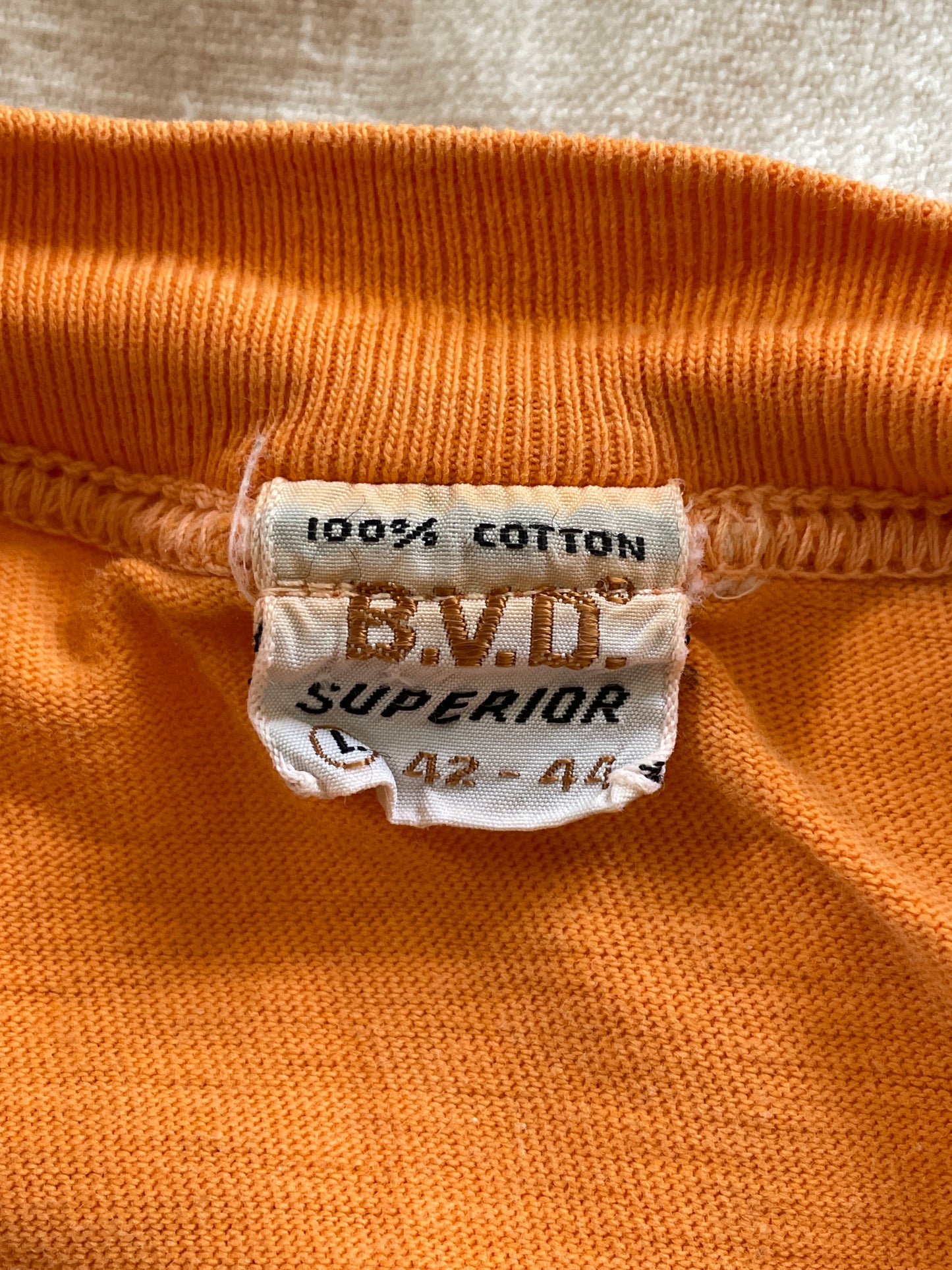 60s BVD Blank Orange Pocket Tee