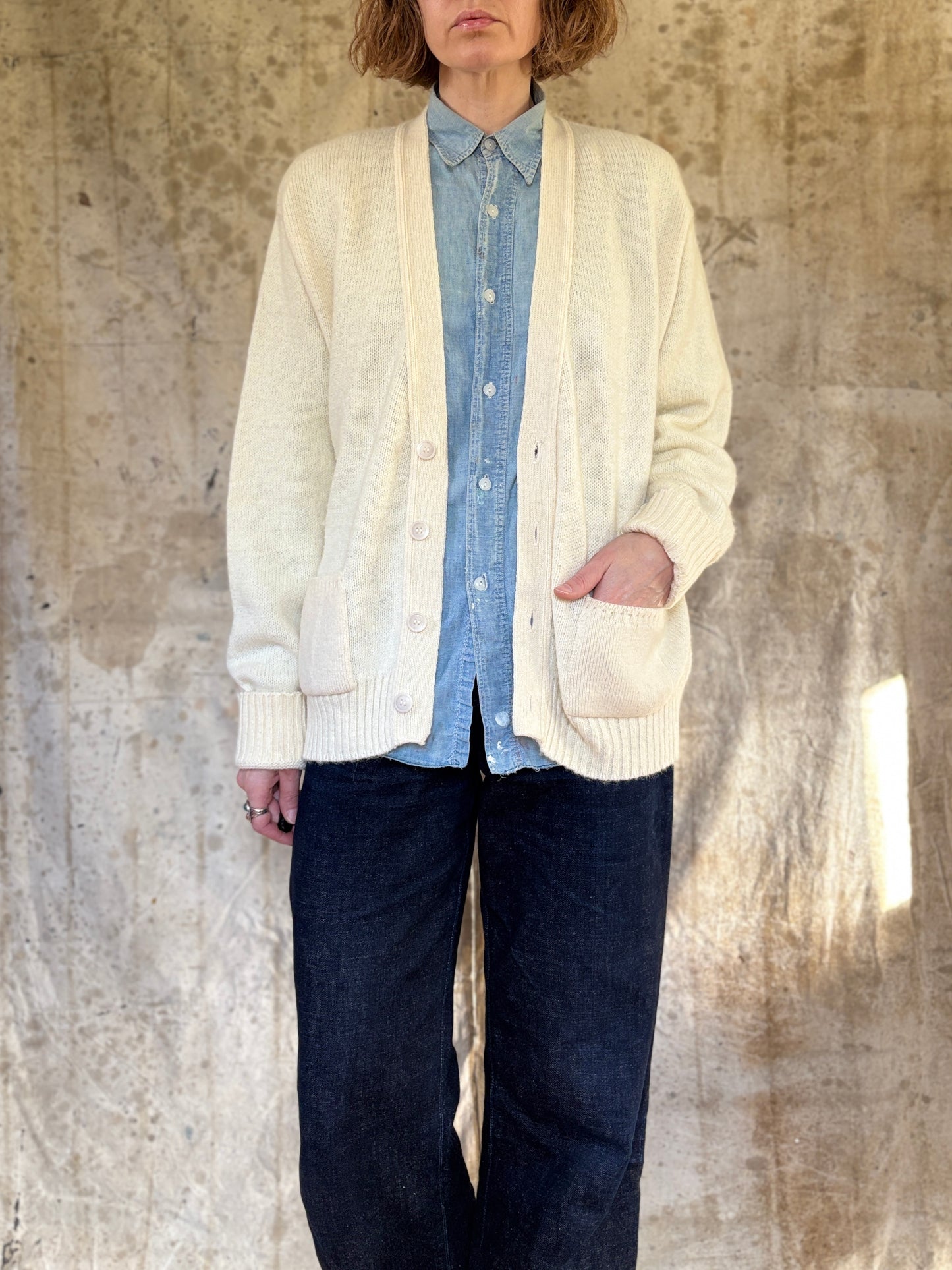 Vintage 80s Ecru Jantzen Cardigan