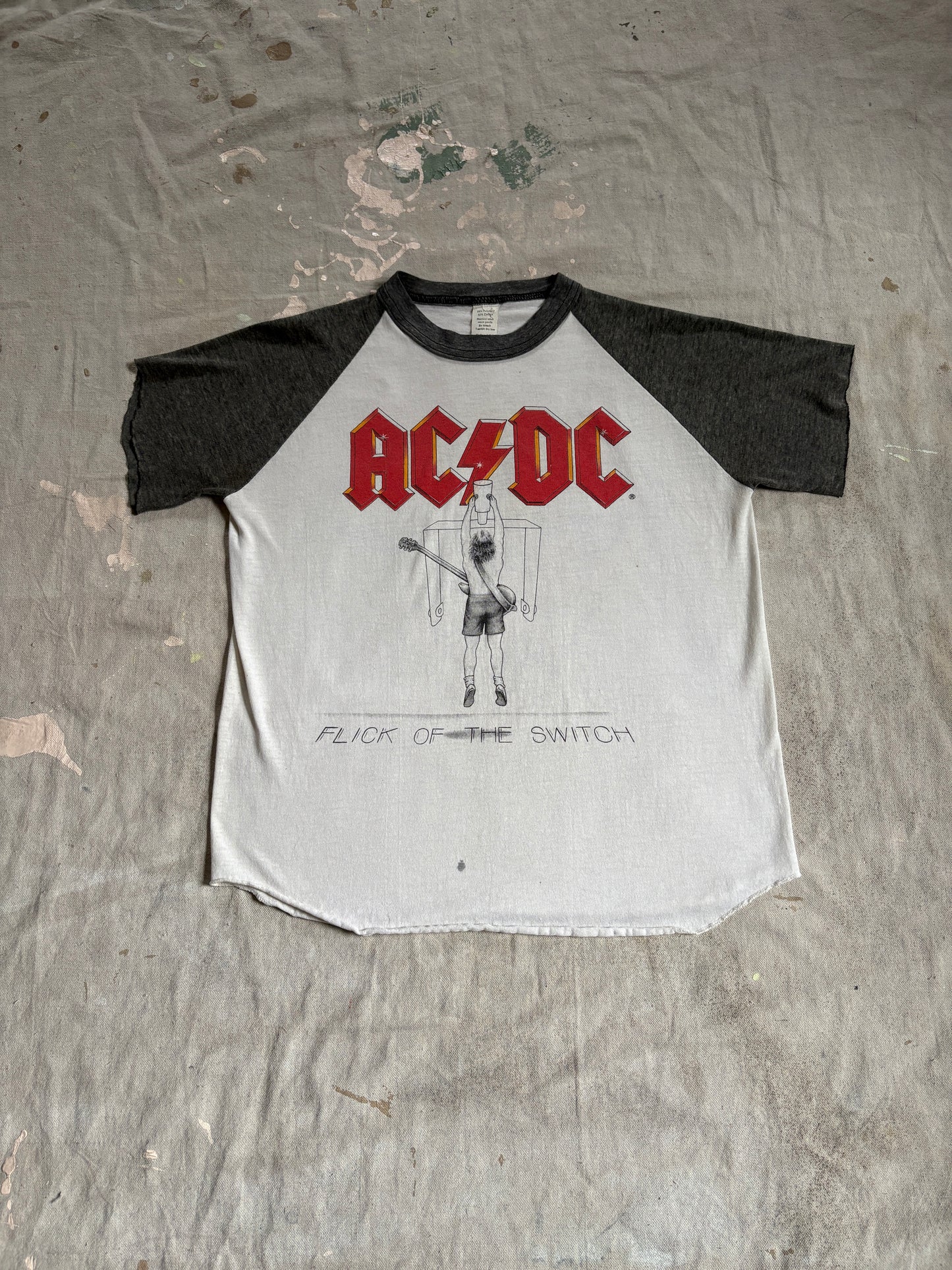 Vintage 80s AC/DC Flick Of The Switch World Tour Tee