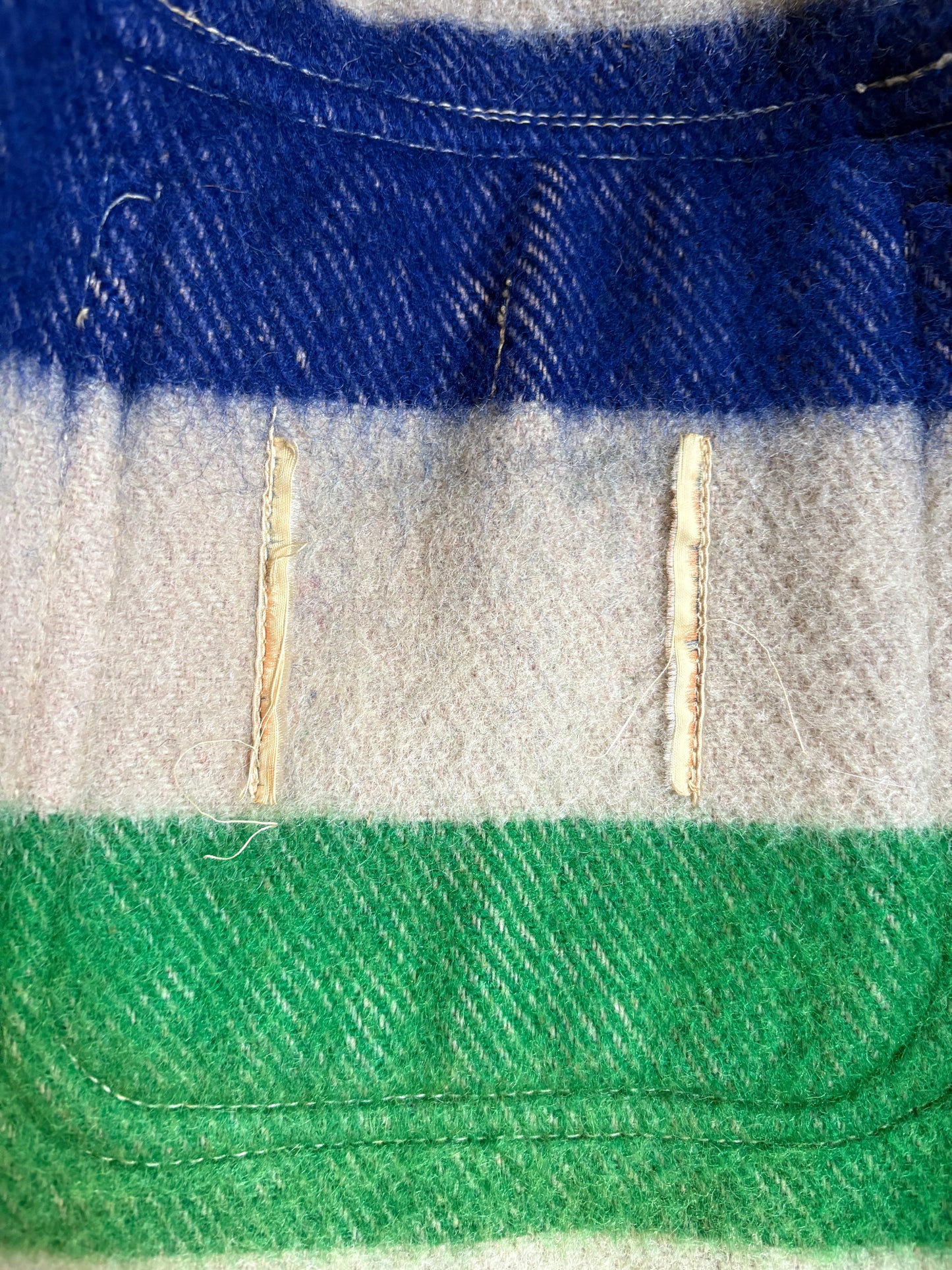 Vintage 30s Western Range Blanket Pea Coat