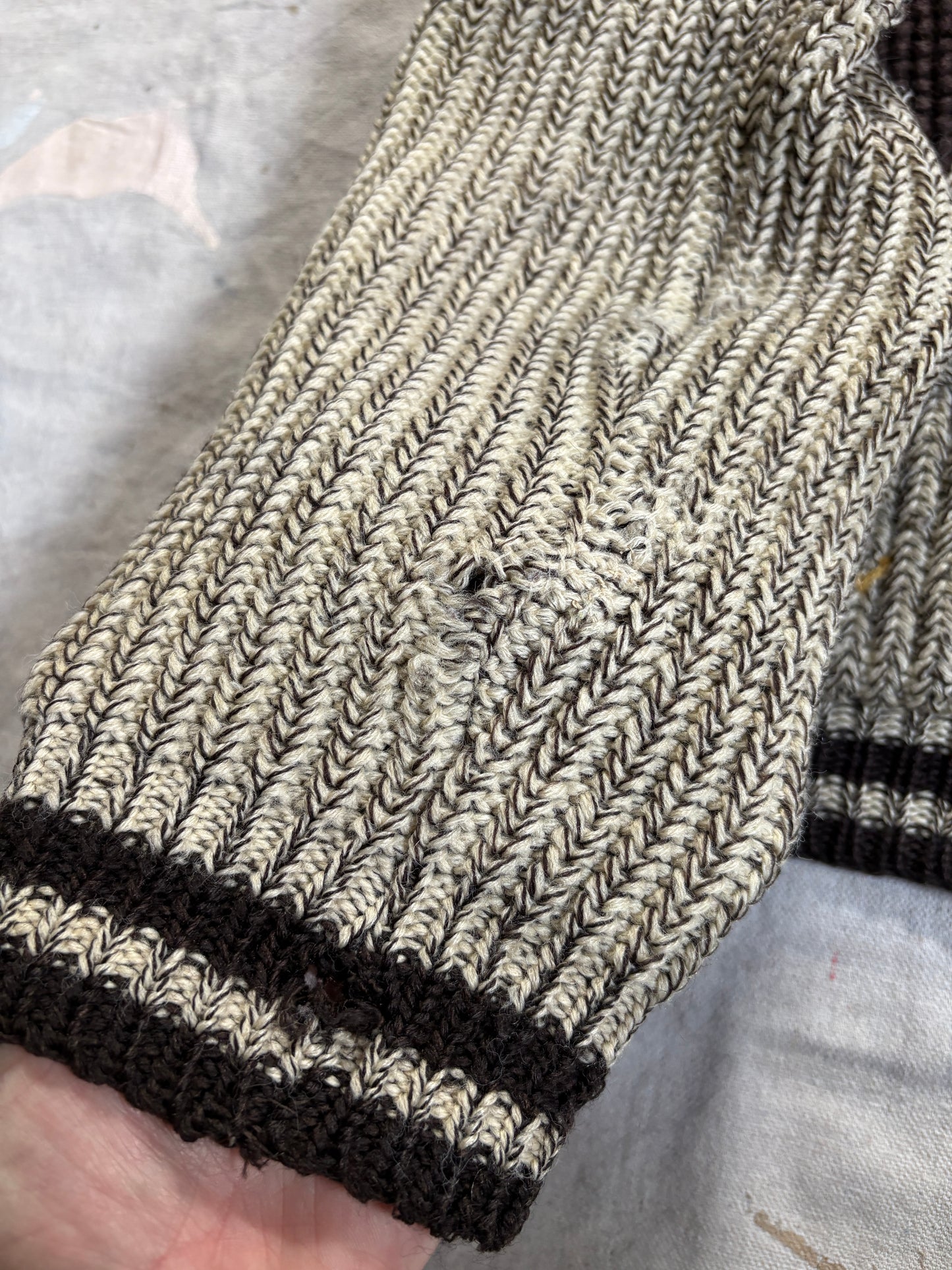 60s Horse Shawl Collar Sweater