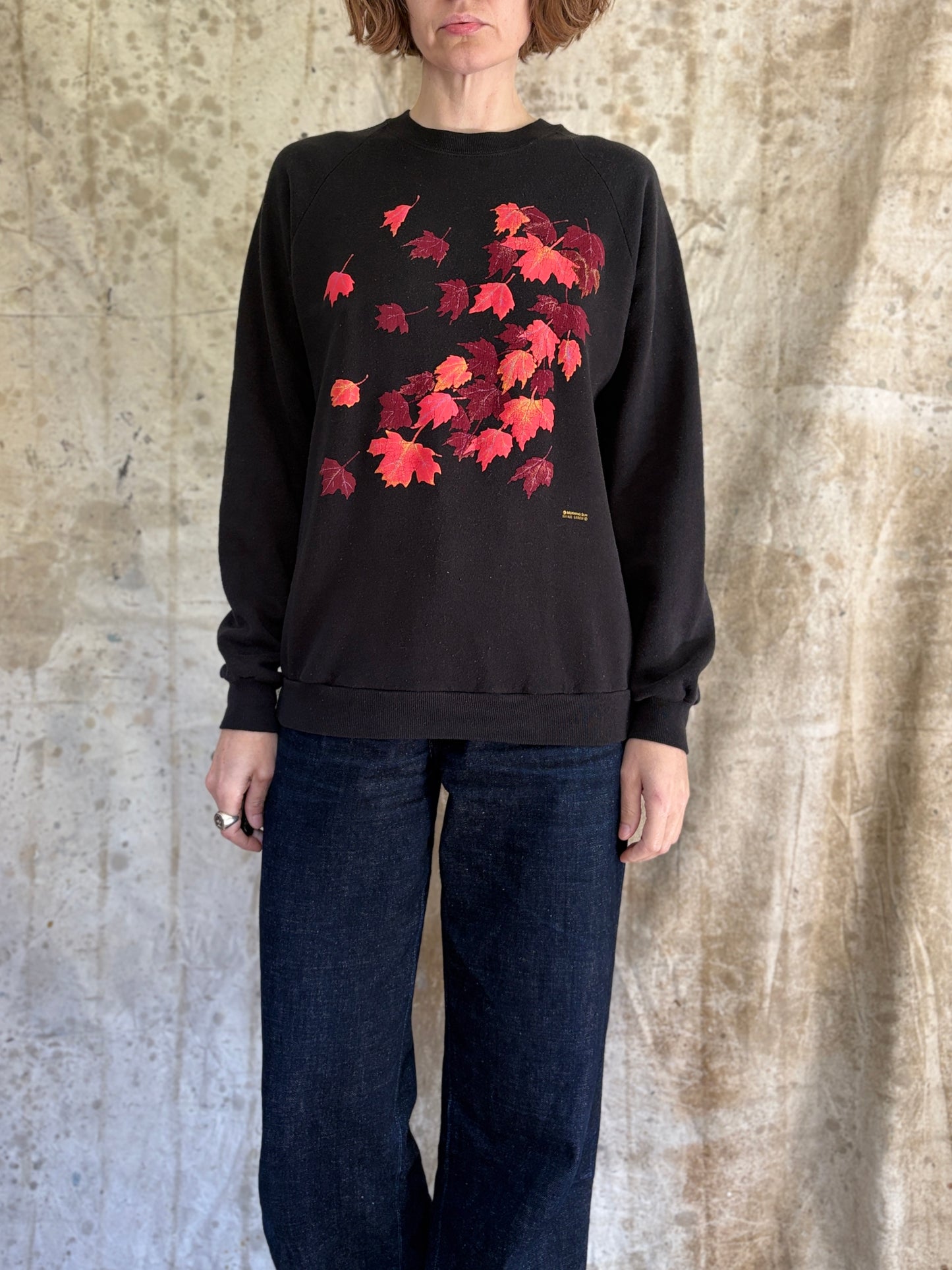 Vintage 80s Fall Leaves Sweatshirt