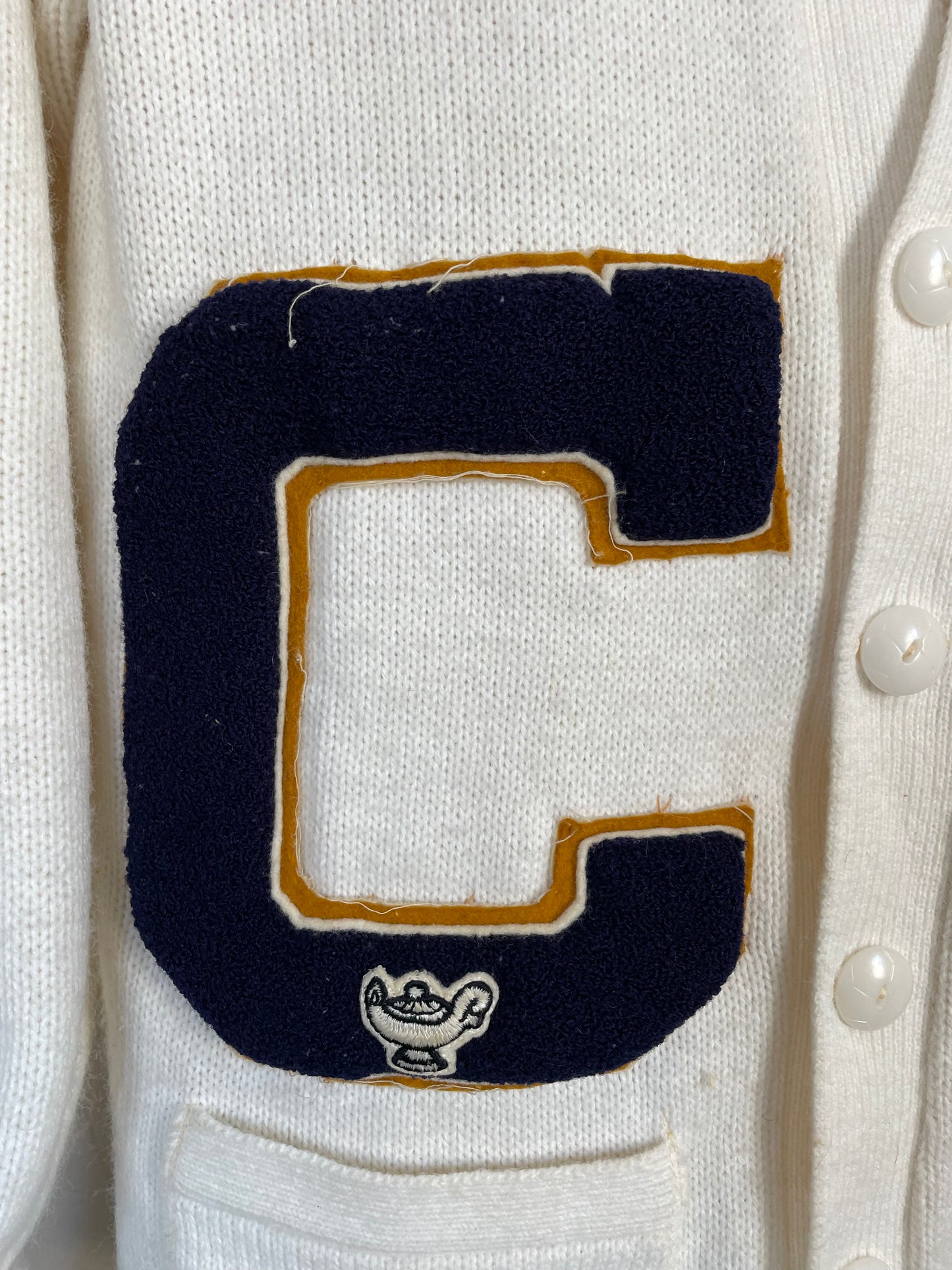 80s “C” White Varsity Sweater