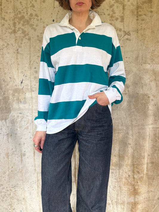 Vintage 90s Striped Rugby Shirt