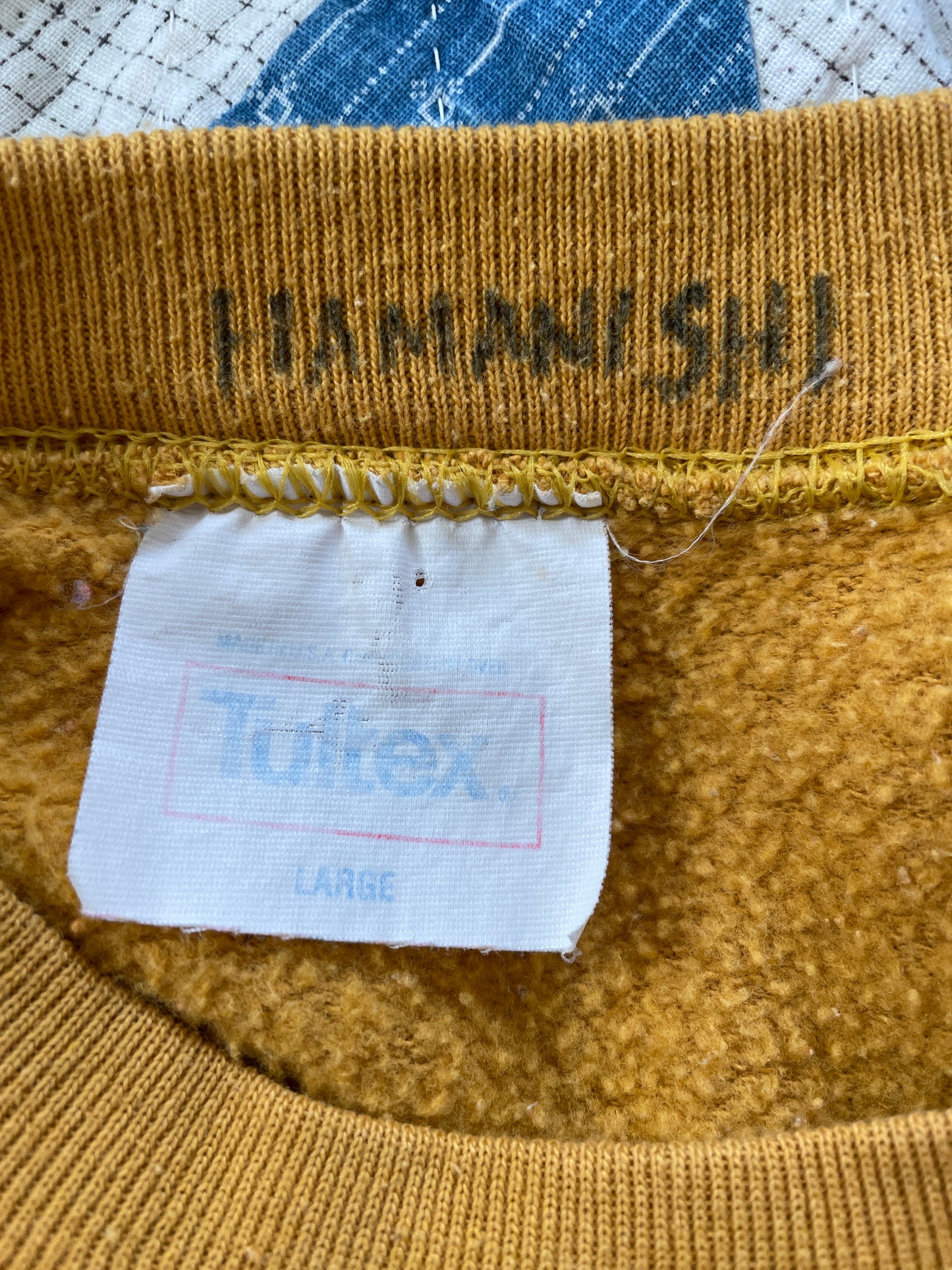 80s Blank Mustard Yellow Sweatshirt