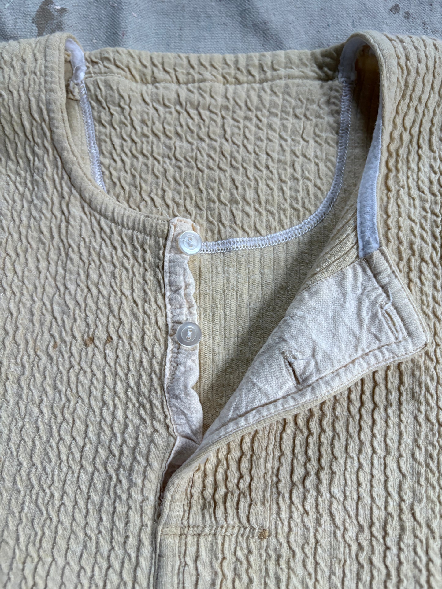 60s Ecru Henley Shirt