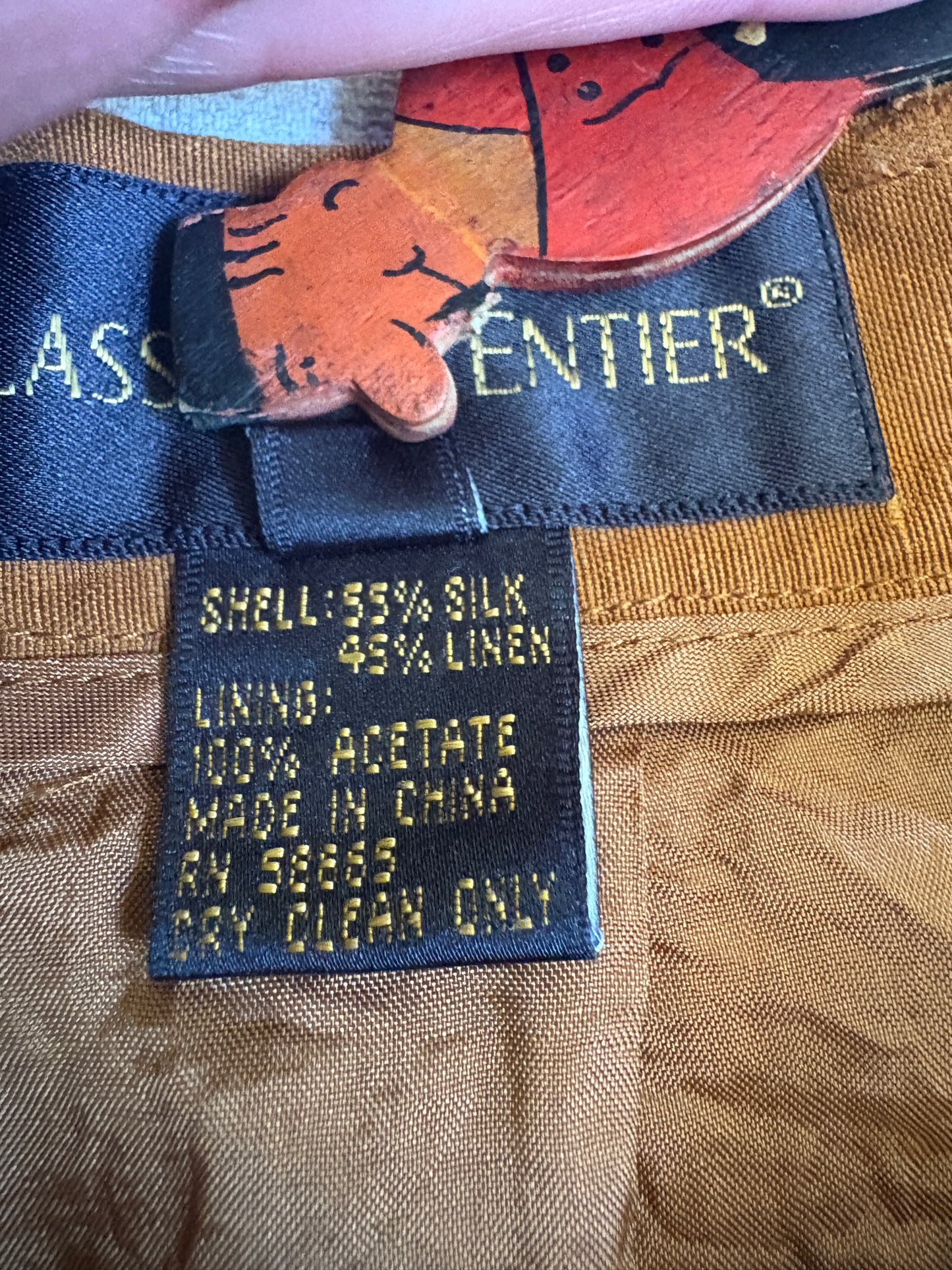 Vintage 90s Silk Linen Clay Shorts