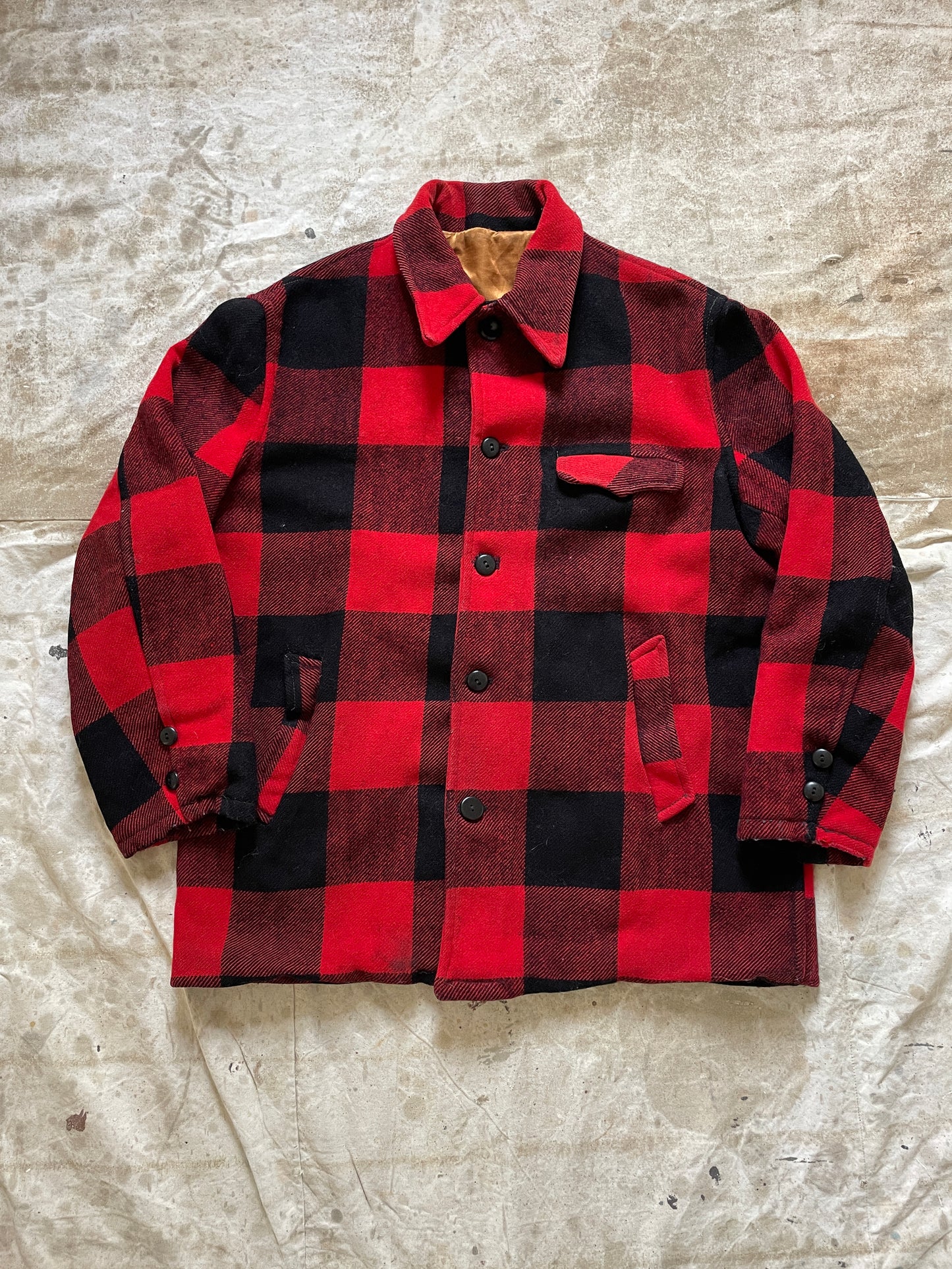 70s Buffalo Plaid Coat