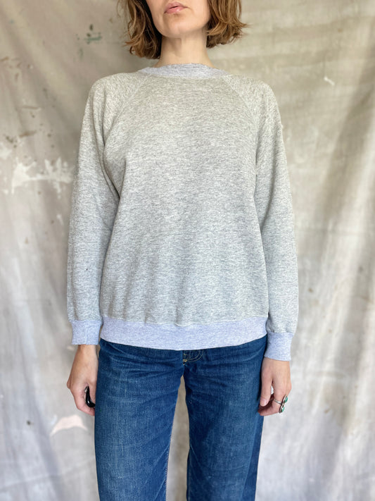 80s Blank Heather Grey Sweatshirt