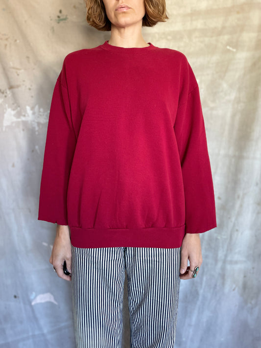 90s Blank Maroon Sweatshirt