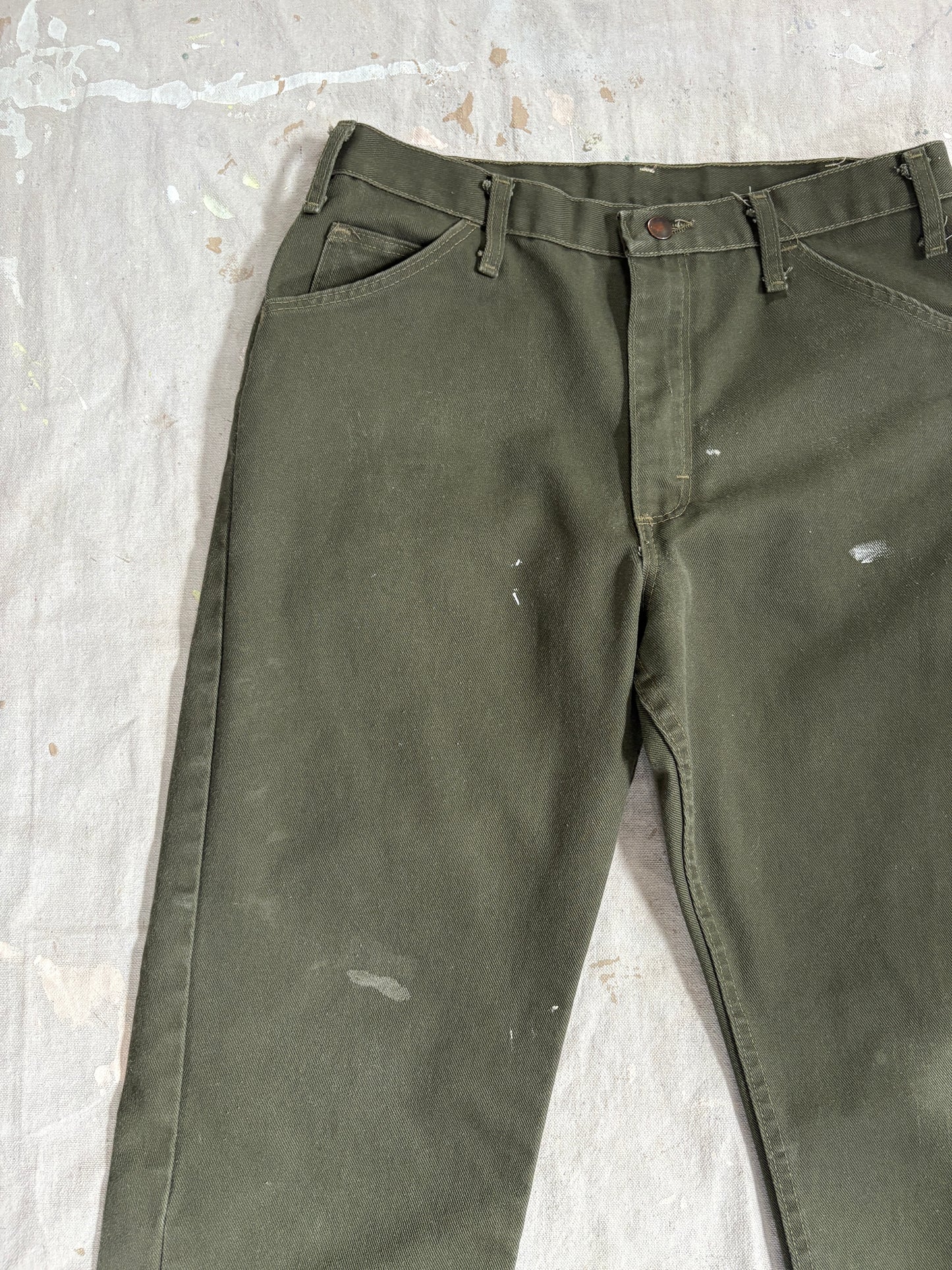 Vintage 80s Olive Green Jeans