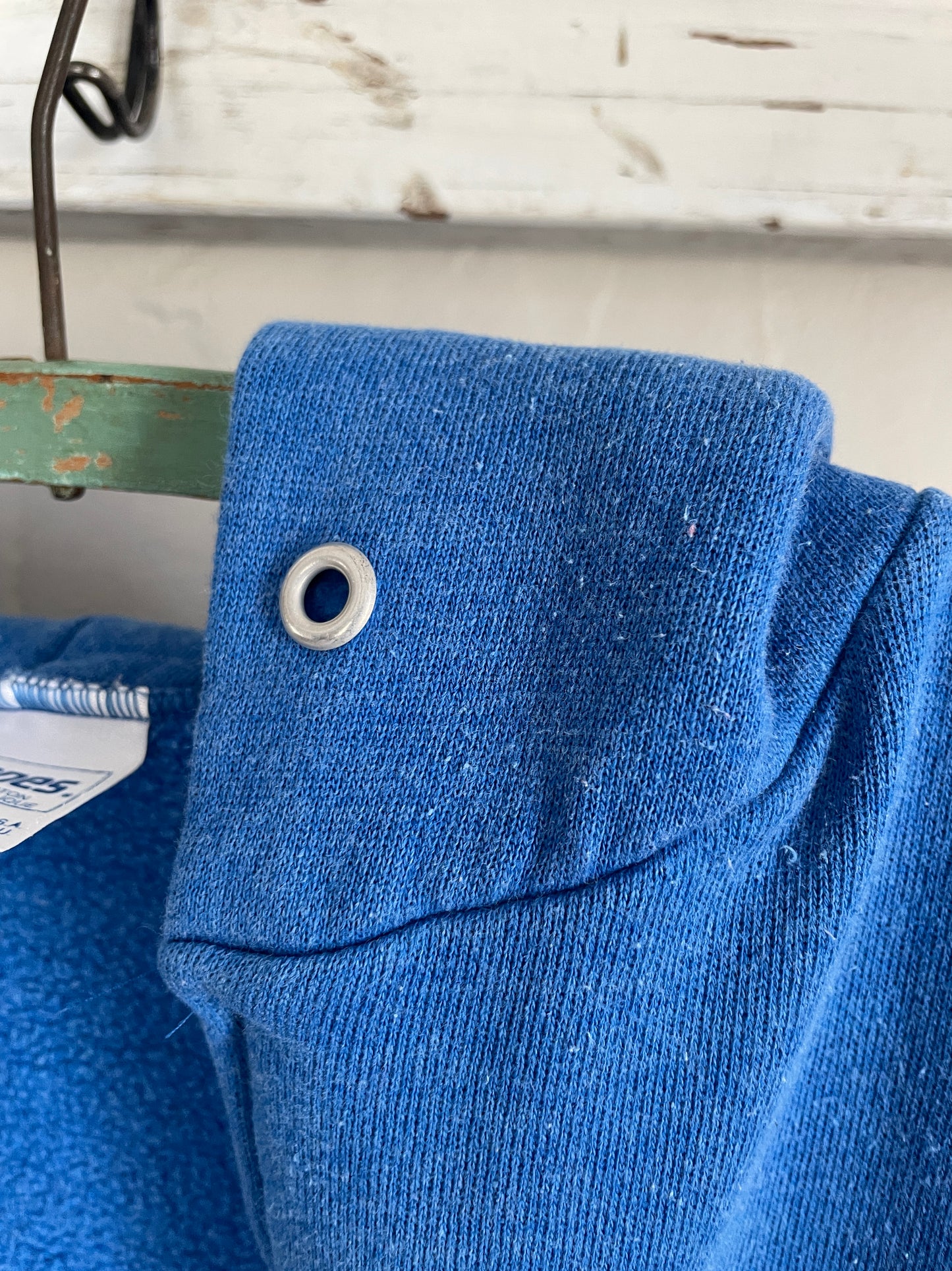 80s Blank Blue Hoodie Sweatshirt