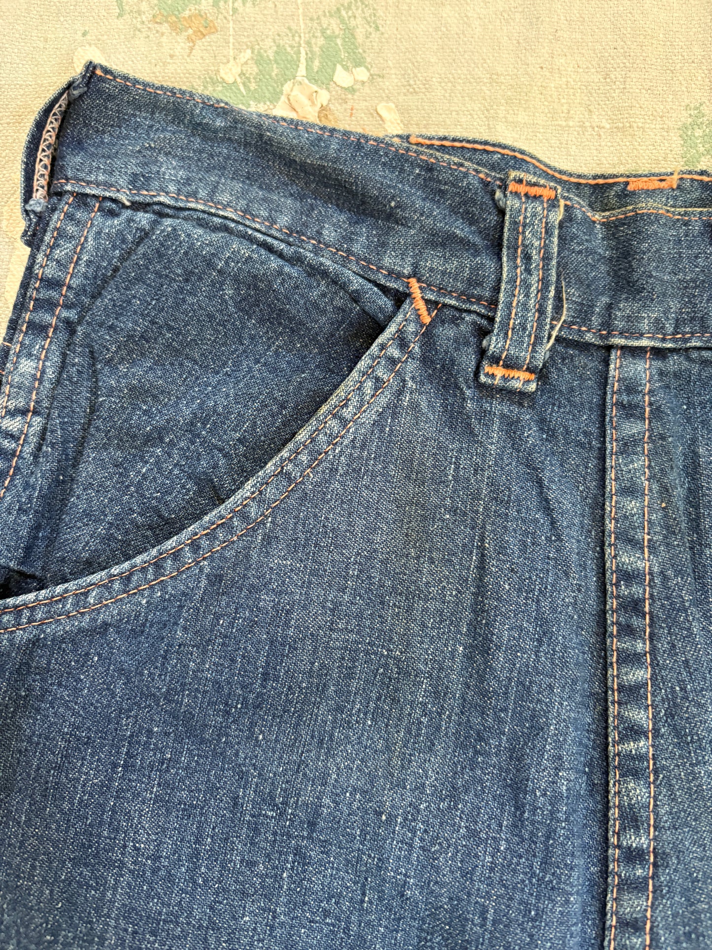 50s Blue Gem Side Zip Jeans