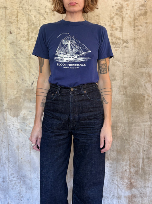 80s Sloop Providence Newport Rhode Island Sailboat Tee