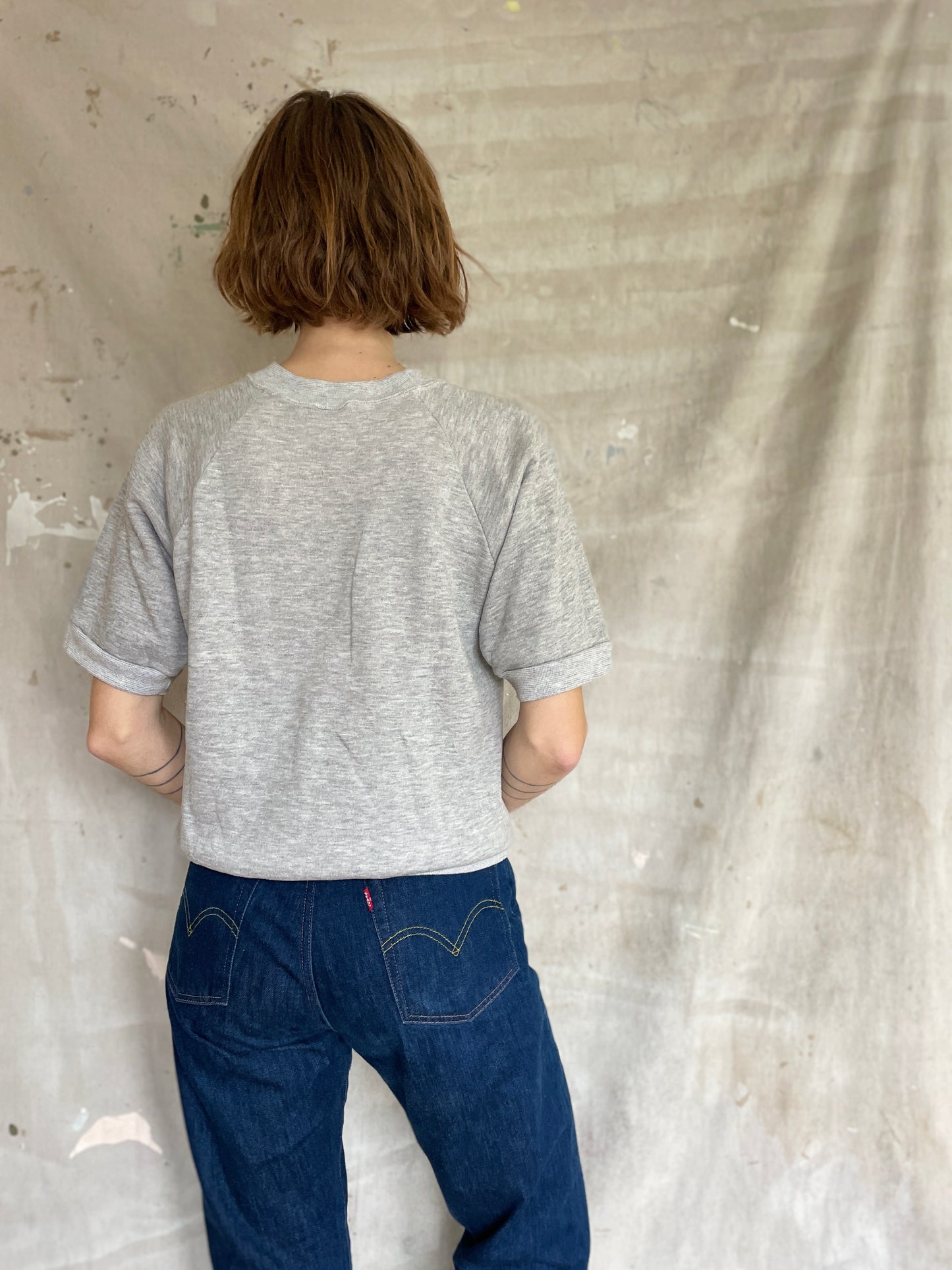 80s Blank Heather Grey Sweatshirt