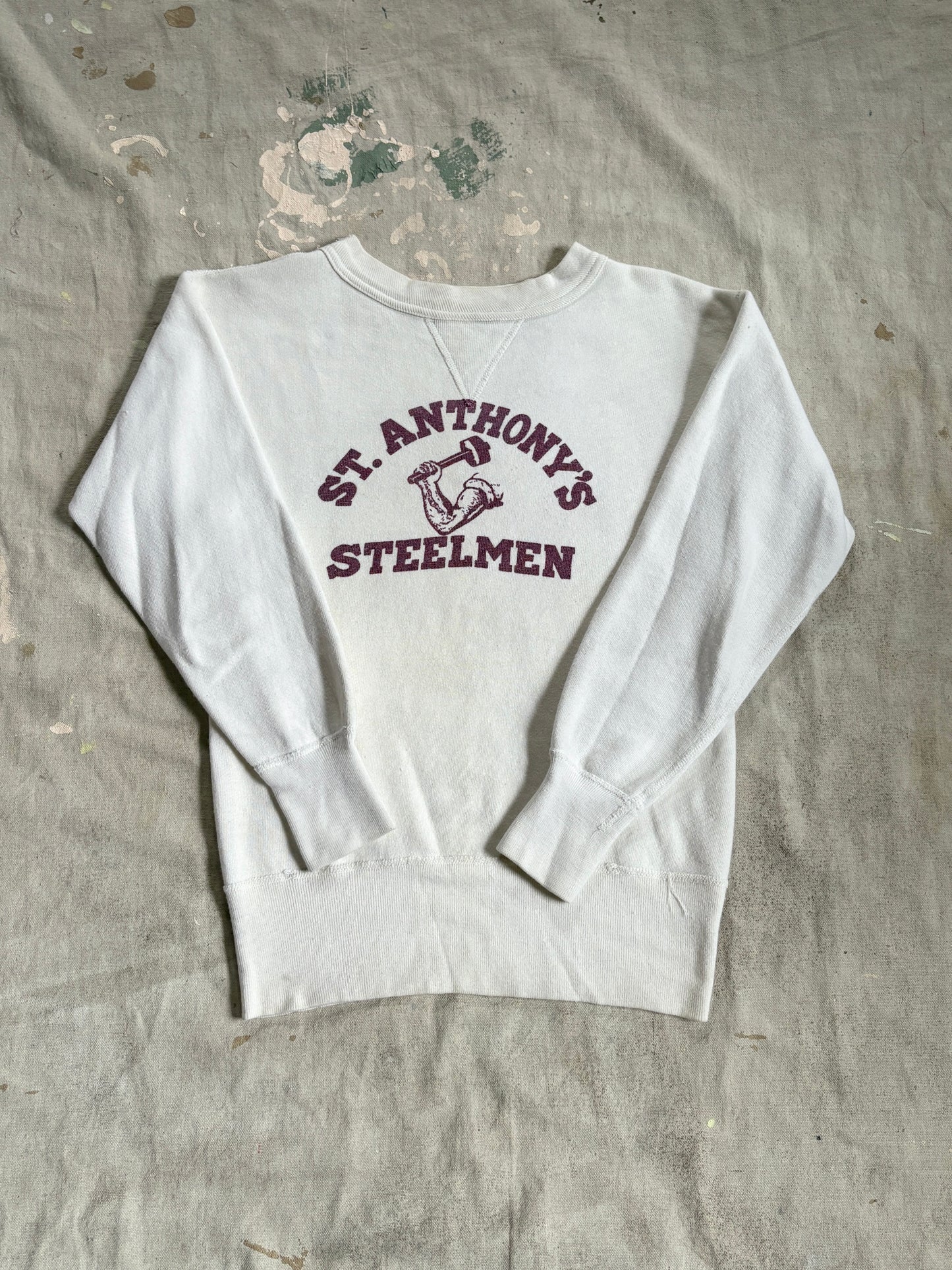 Vintage 50s St. Anthony Steelmen Single V Sweatshirt