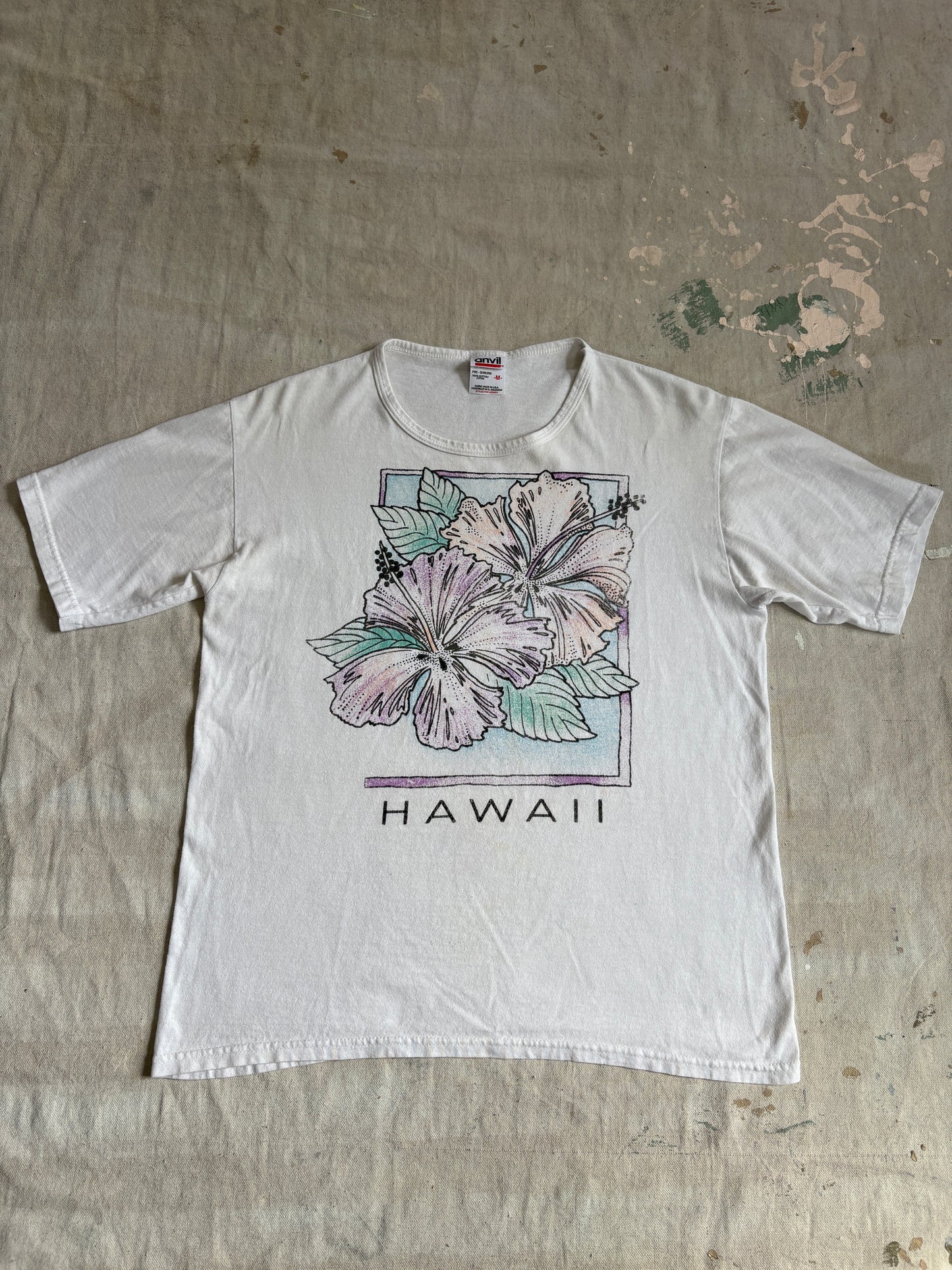 Vintage 90s Hawaii Hibiscus Tee
