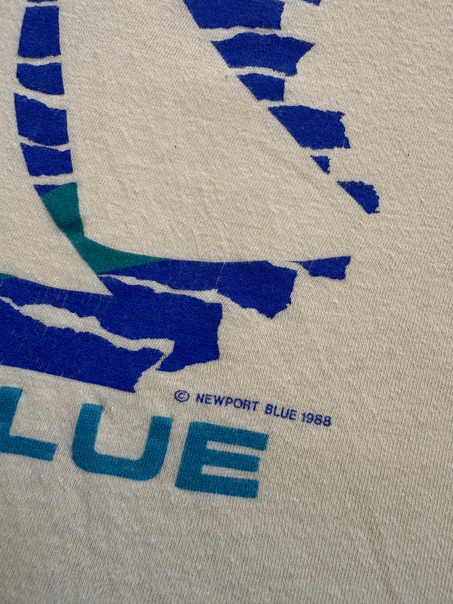 Vintage 80s Newport Blue Sailboat Tee