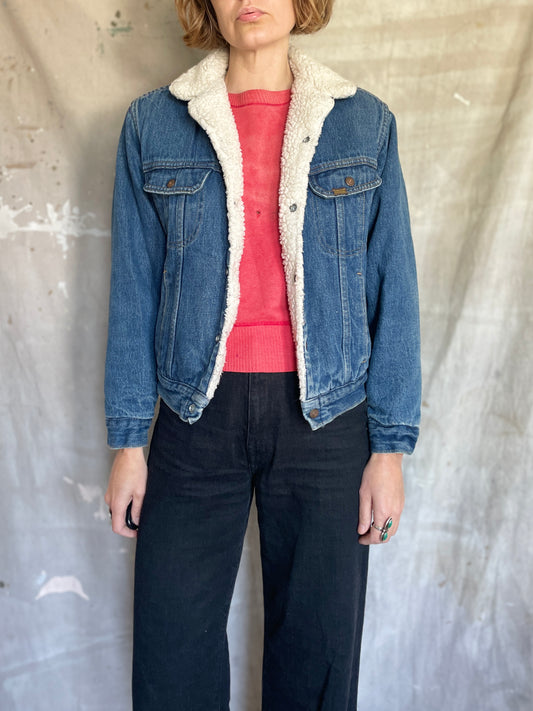 80s Roebucks Sherpa Lined Jean Jacket