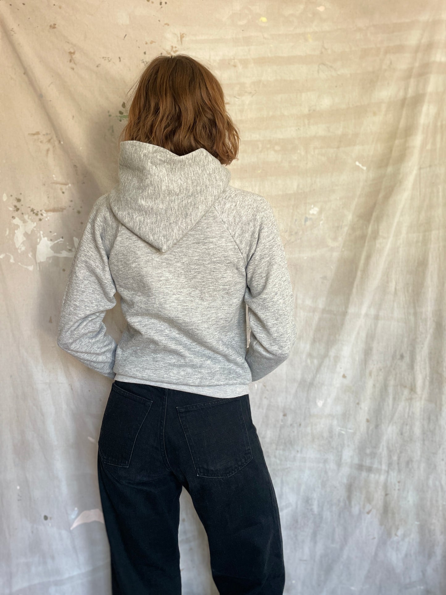 80s Heather Grey Blank Hoodie