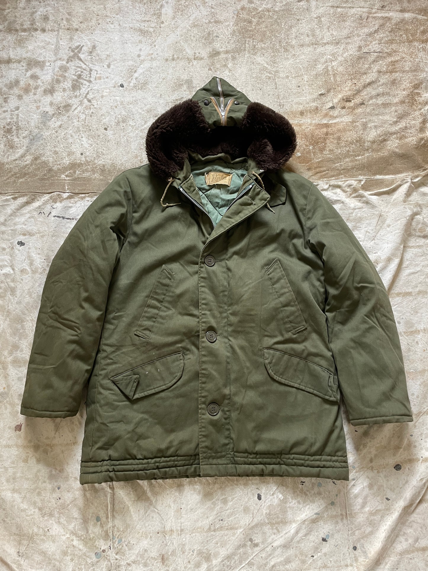 70s Army Green Parka