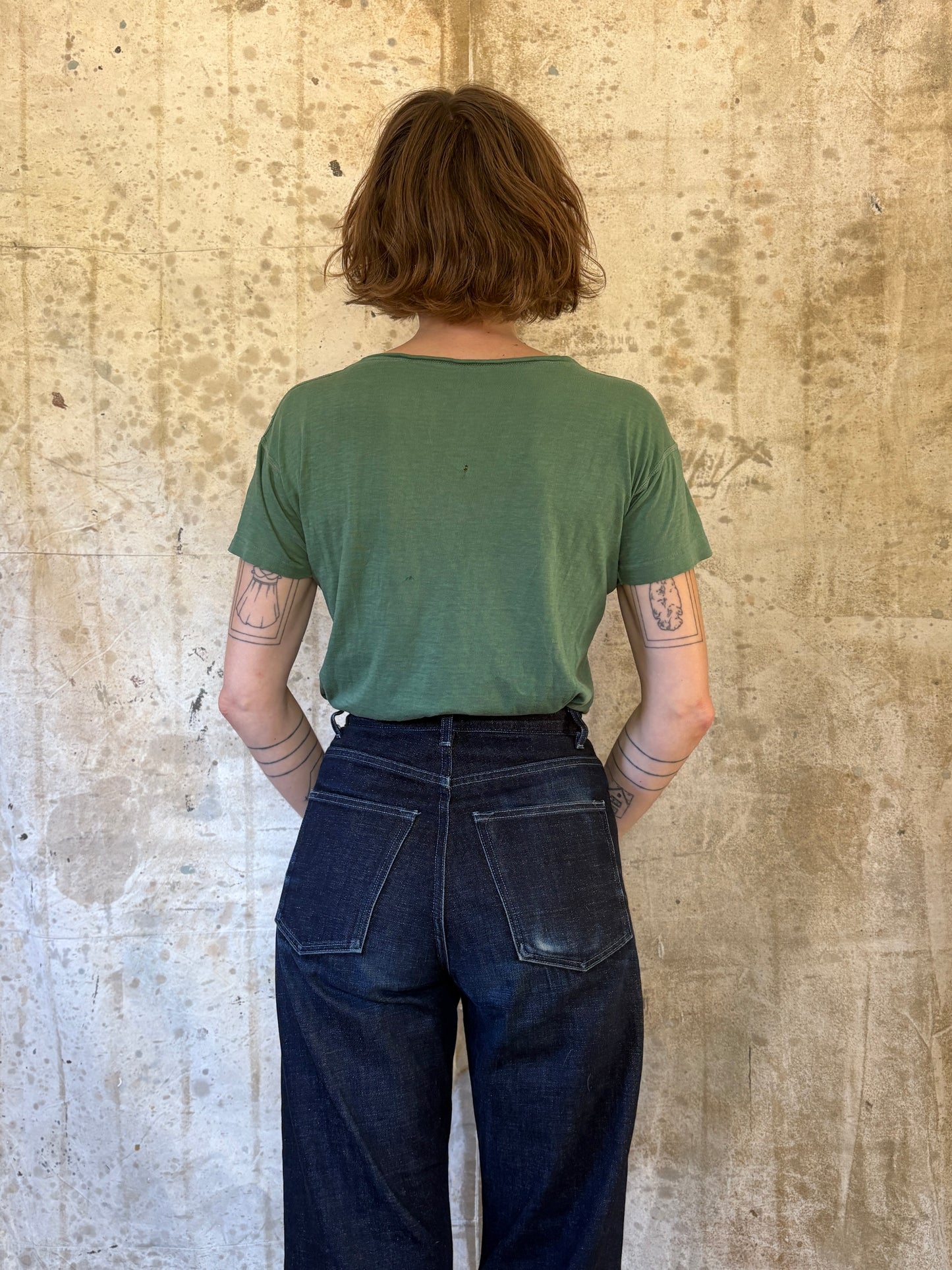 Vintage 40s Green Military Tee