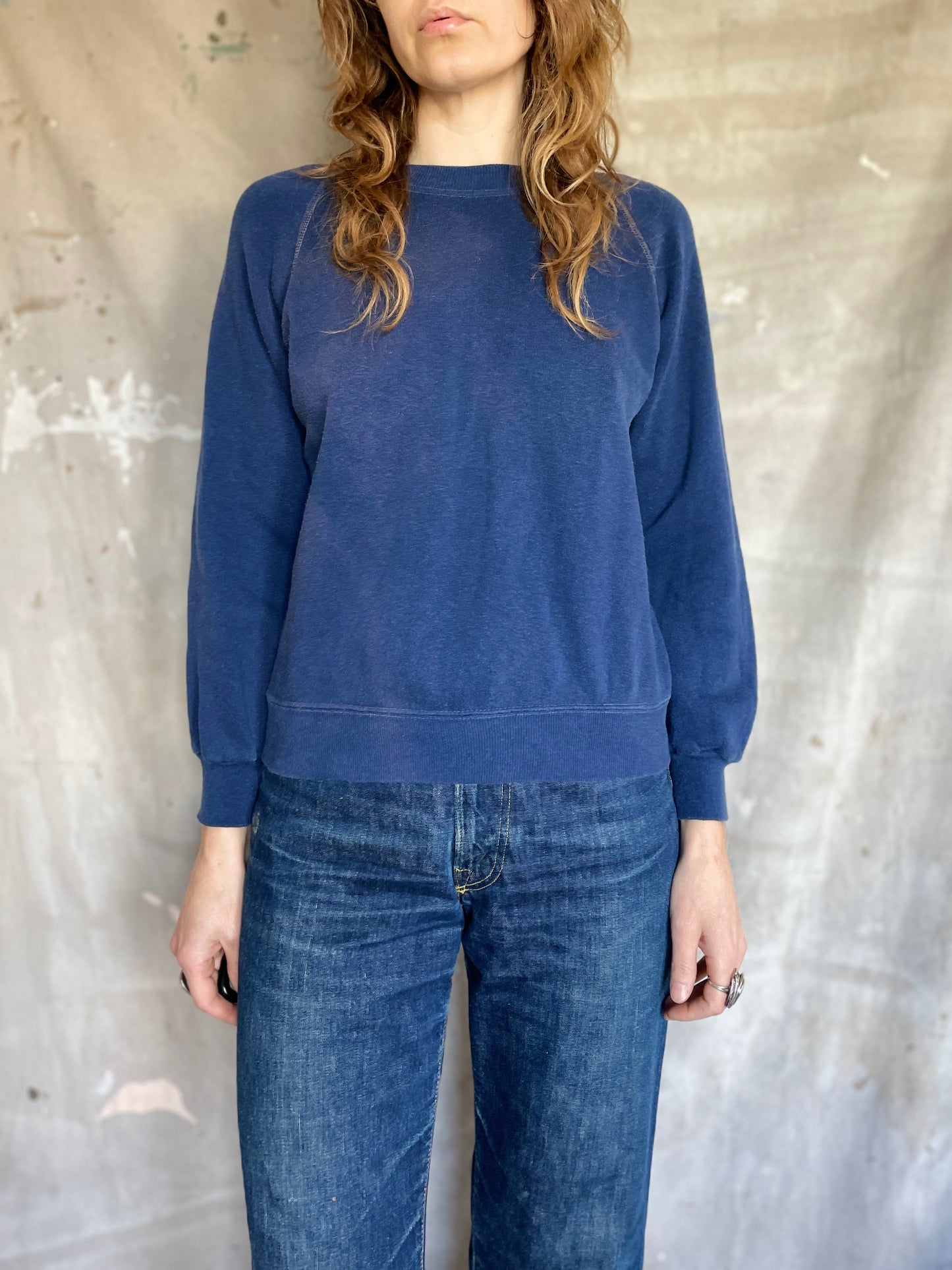 70s/80s Blank Navy Blue Sweatshirt